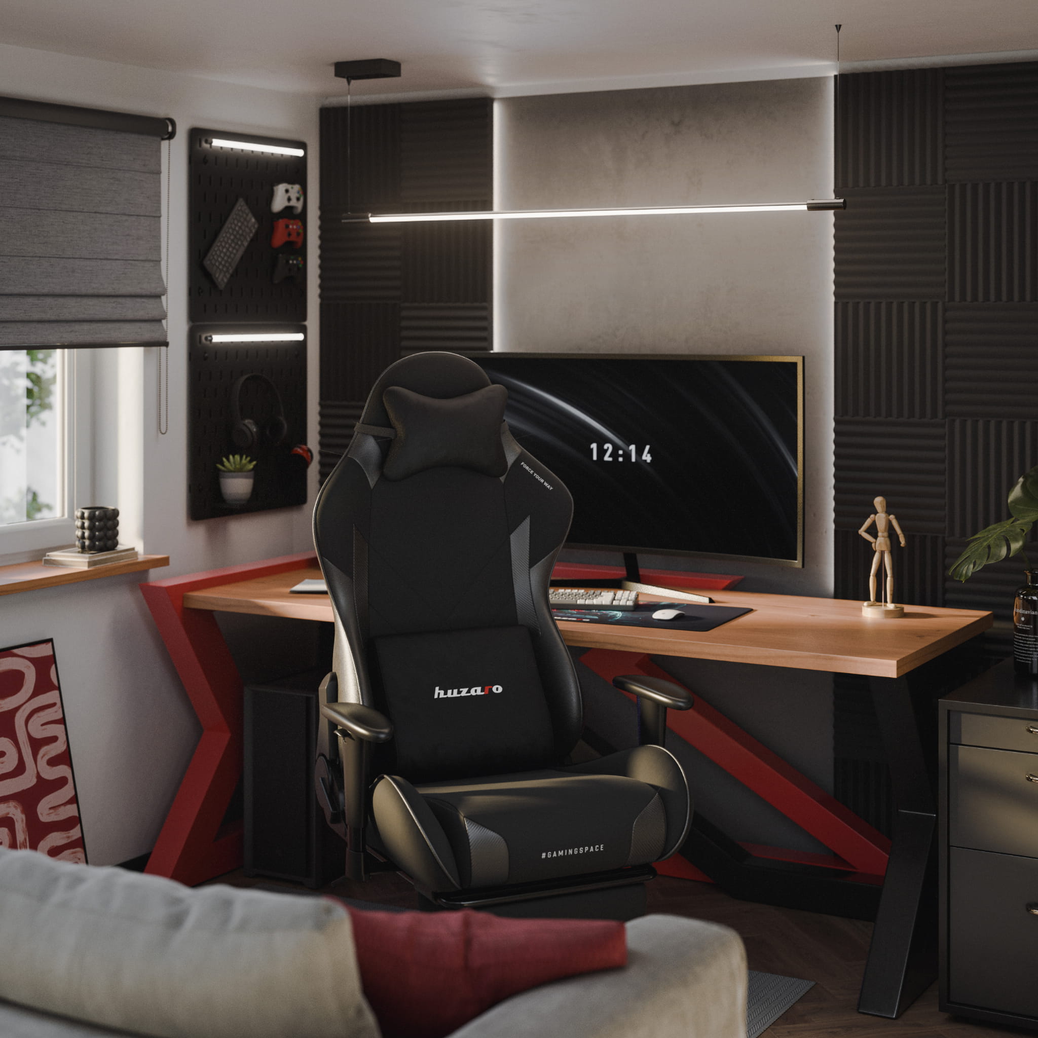 Huzaro Force 5.7 Black gamingstoel