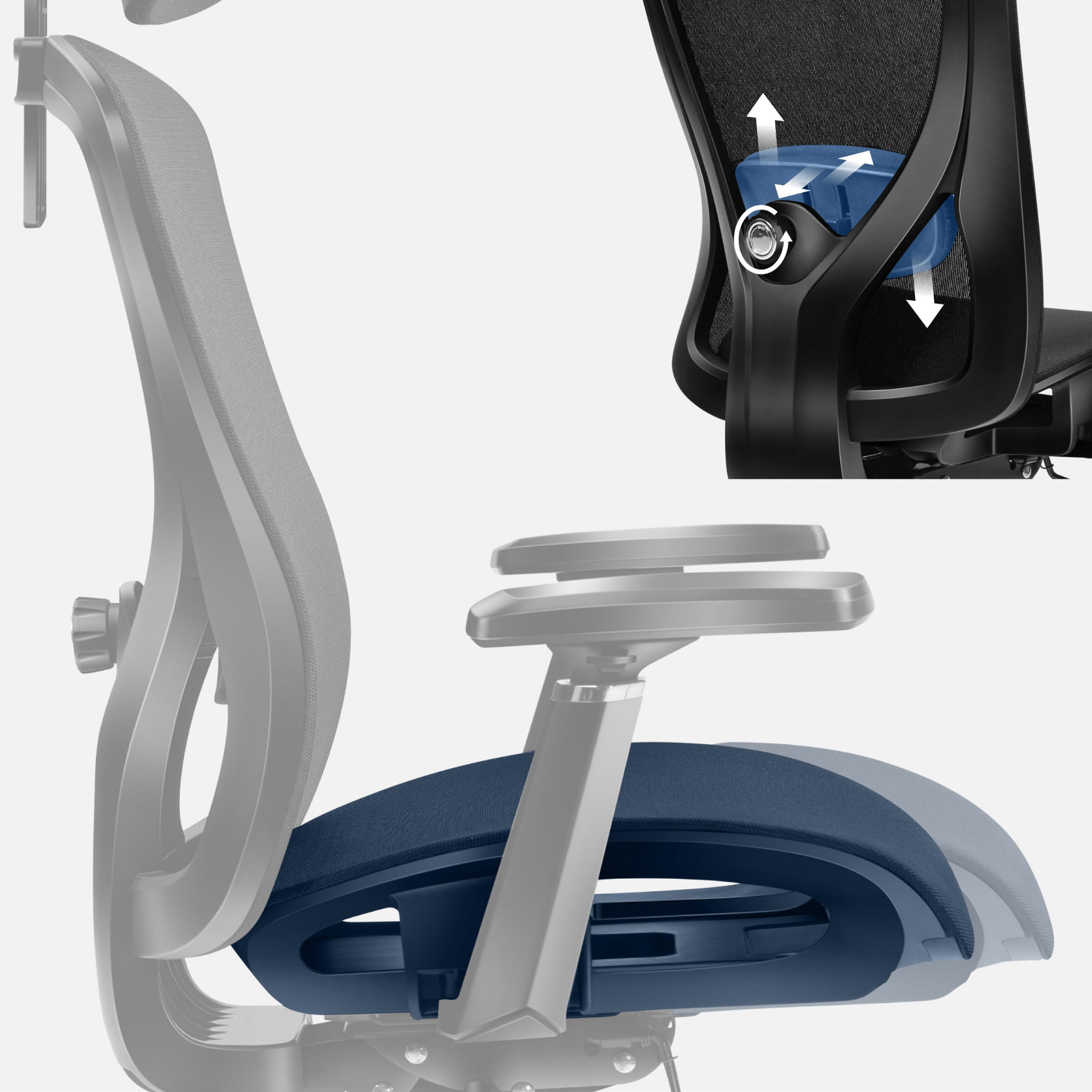Ergonomische bureaustoel Mark Adler Expert 5.3 Black Mesh