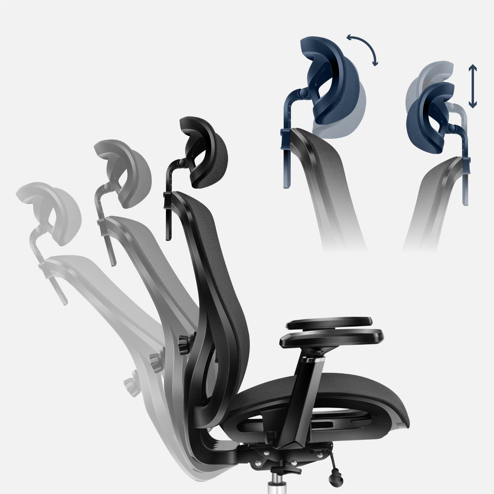 Ergonomische bureaustoel Mark Adler Expert 5.3 Black Mesh