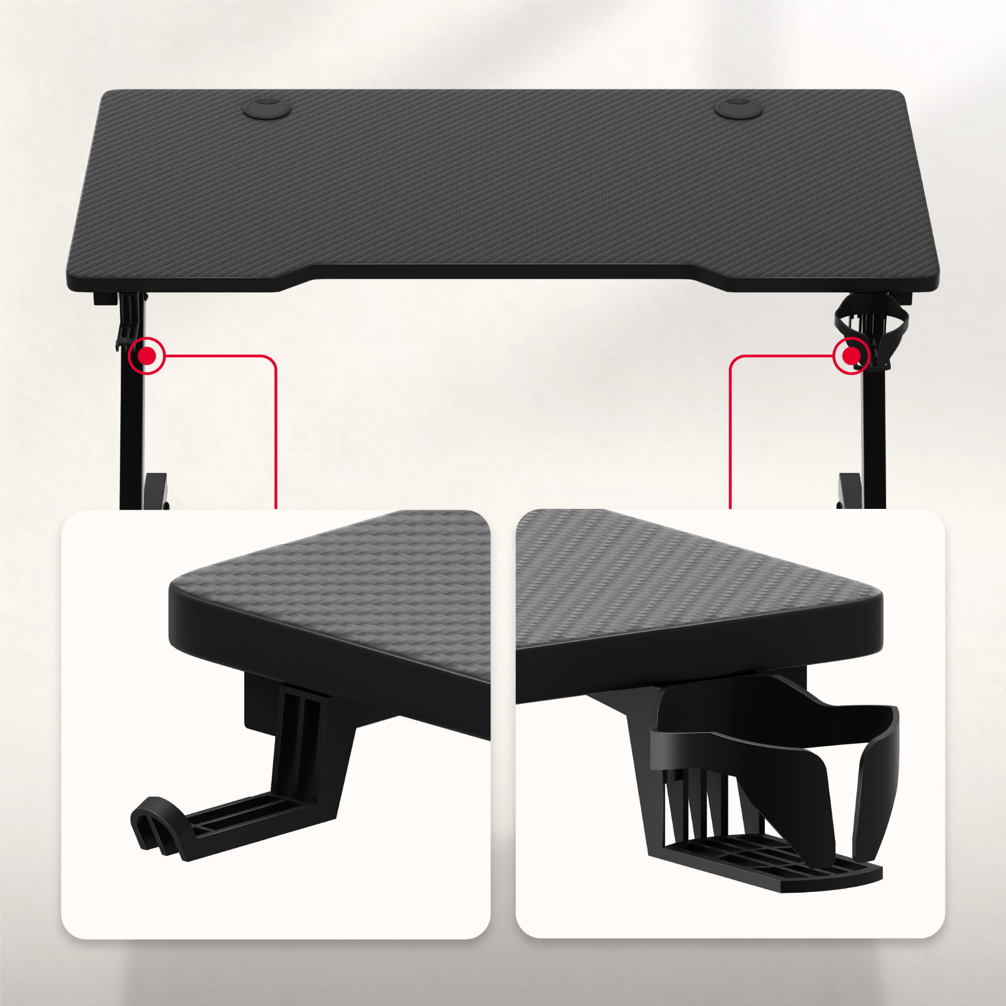 Huzaro Hero 2.5 Black gamingbureau, 120 cm