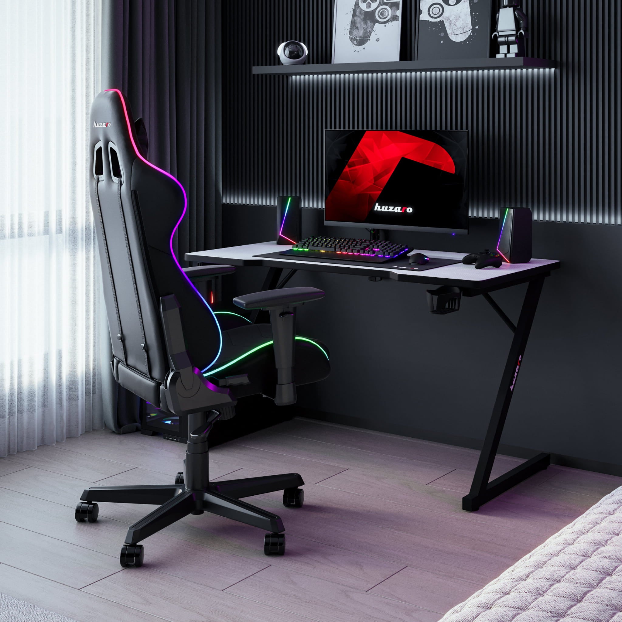 Huzaro Hero 2.5 White gamingbureau, 120 cm