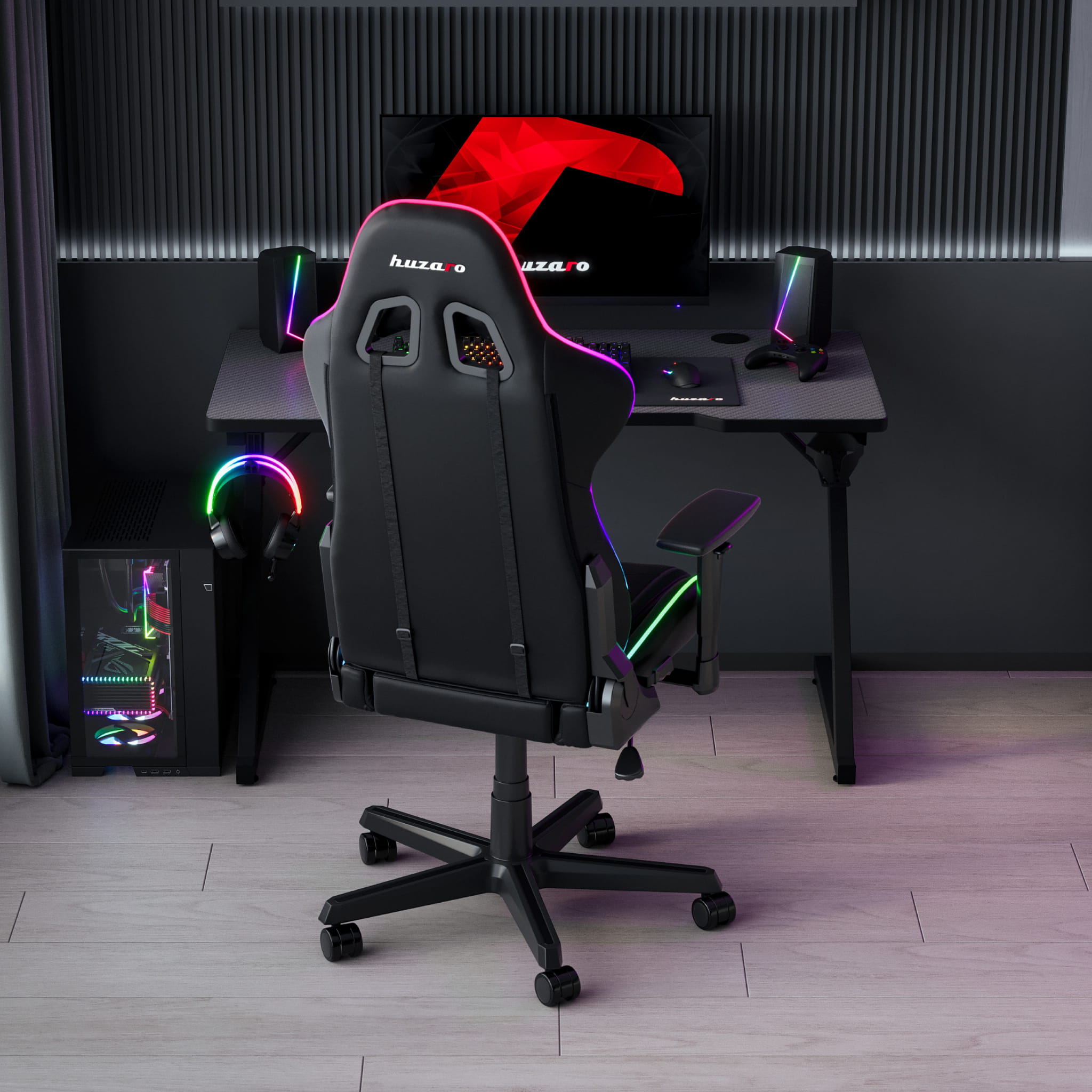 Huzaro Hero 2.5 Black gamingbureau, 120 cm