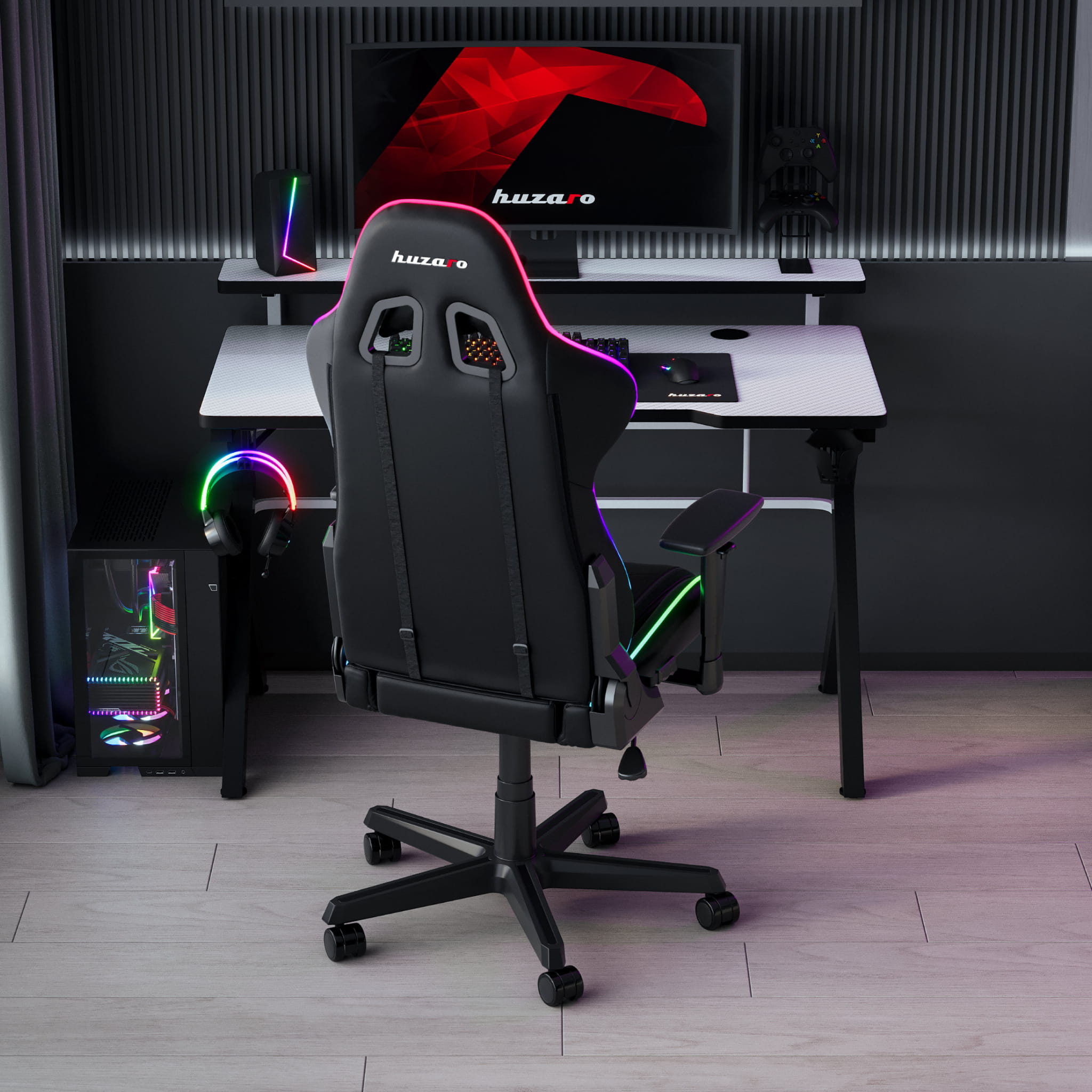 Huzaro Hero 5.0 White gamingbureau, 120 cm