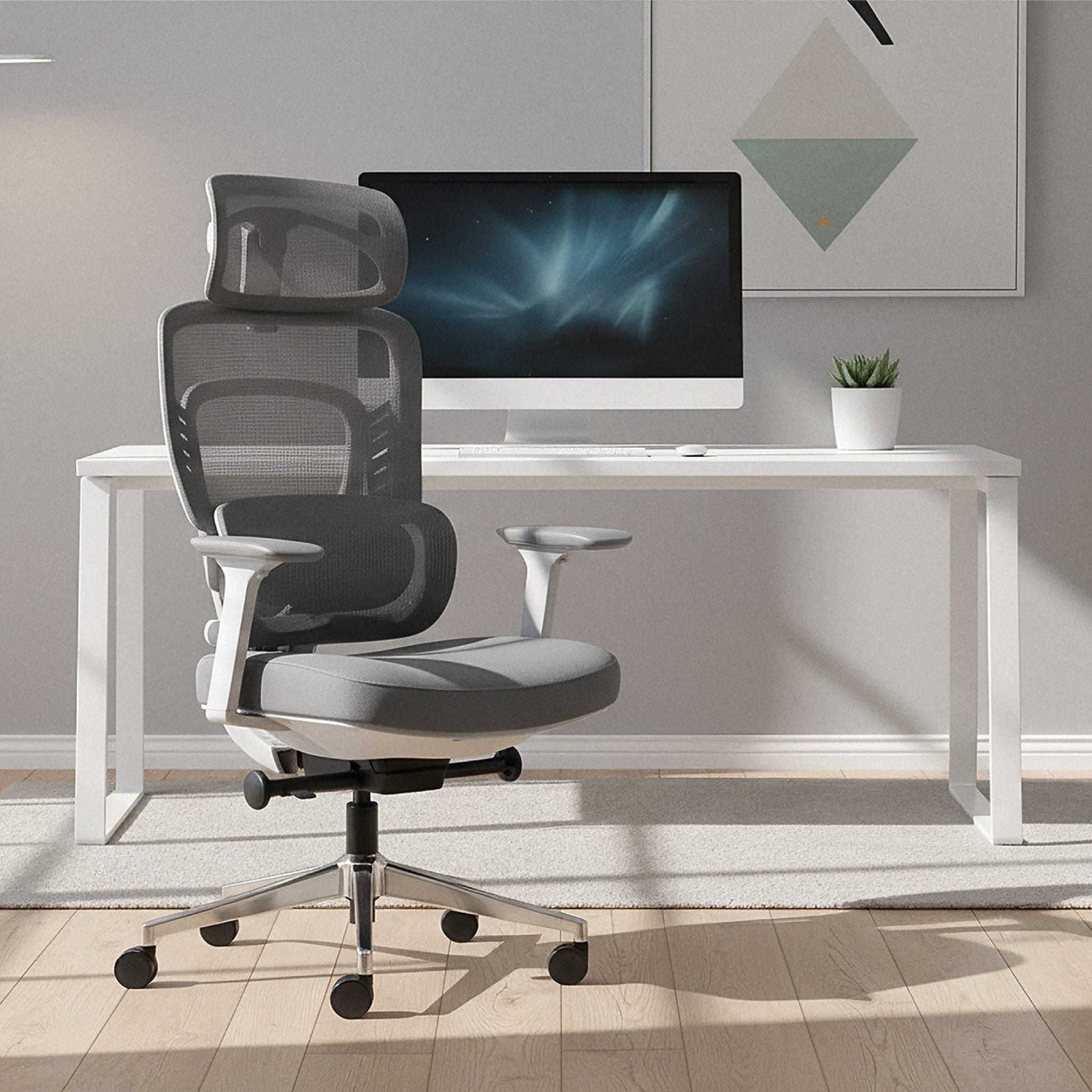 Mark Adler Visioner 6.1 Grey bureaustoel met massagefunctie