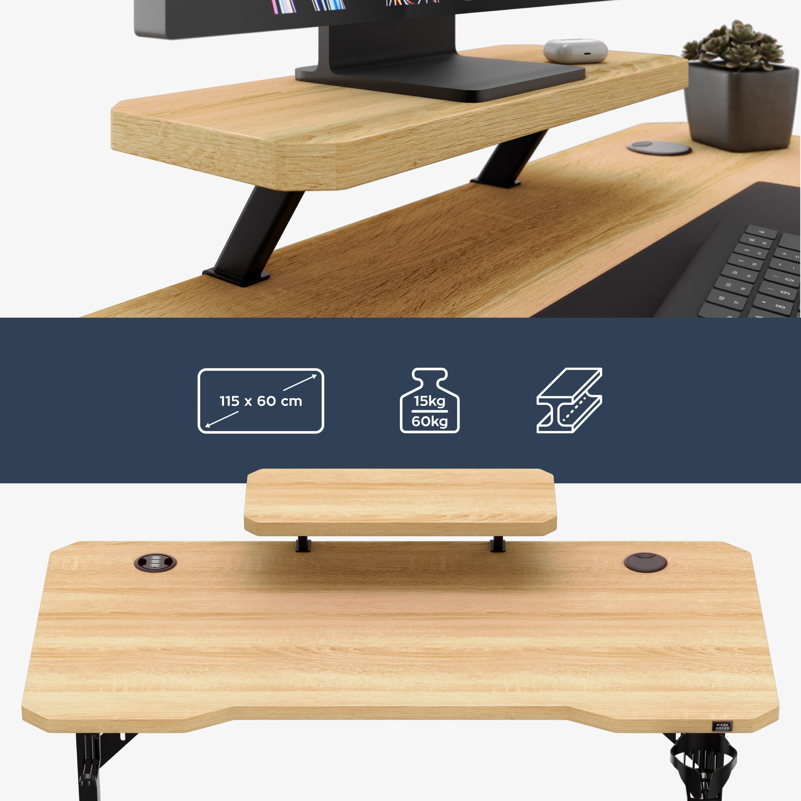 Ruim werkblad en extra plank