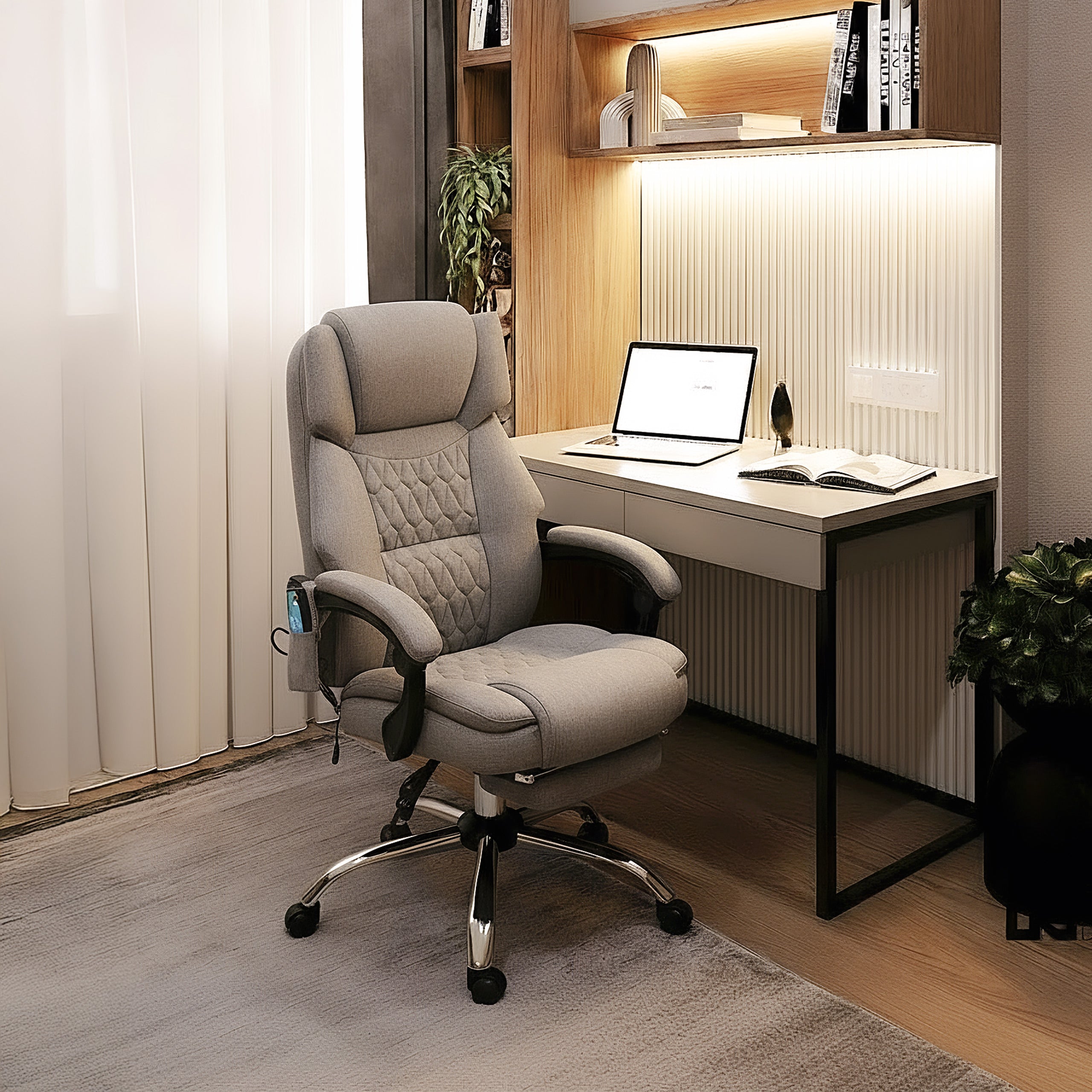 Bureaustoel met massagefunctie en voetensteun: Mark Adler Boss 6.0 Grey