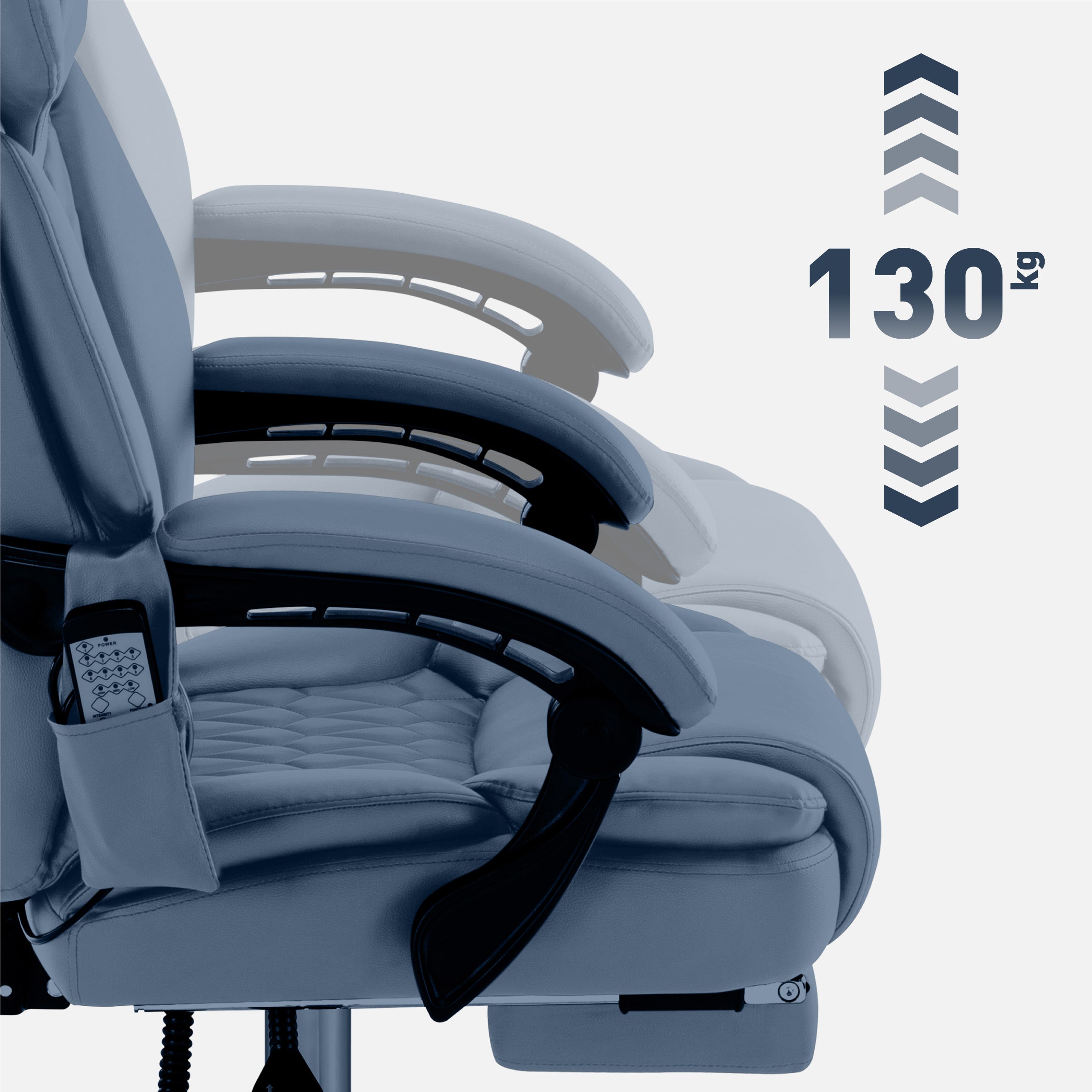 Mark Adler Boss 6.0 Beige bureaustoel met massagefunctie en voetensteun