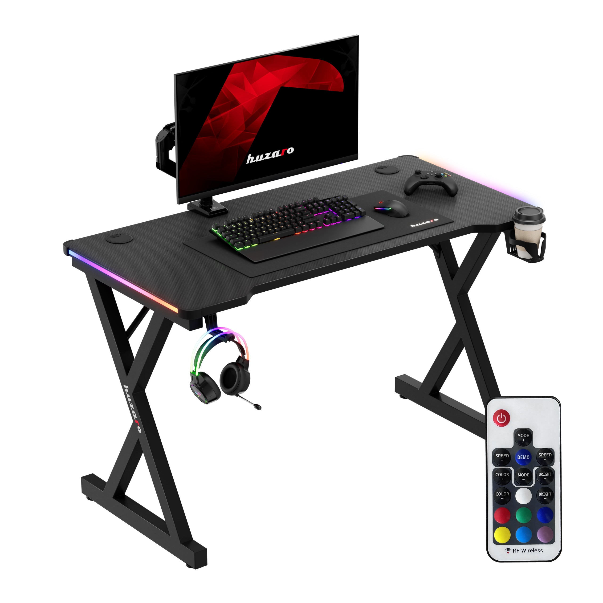 Huzaro Hero 2.3 RGB LED-gamingbureau, 120 cm