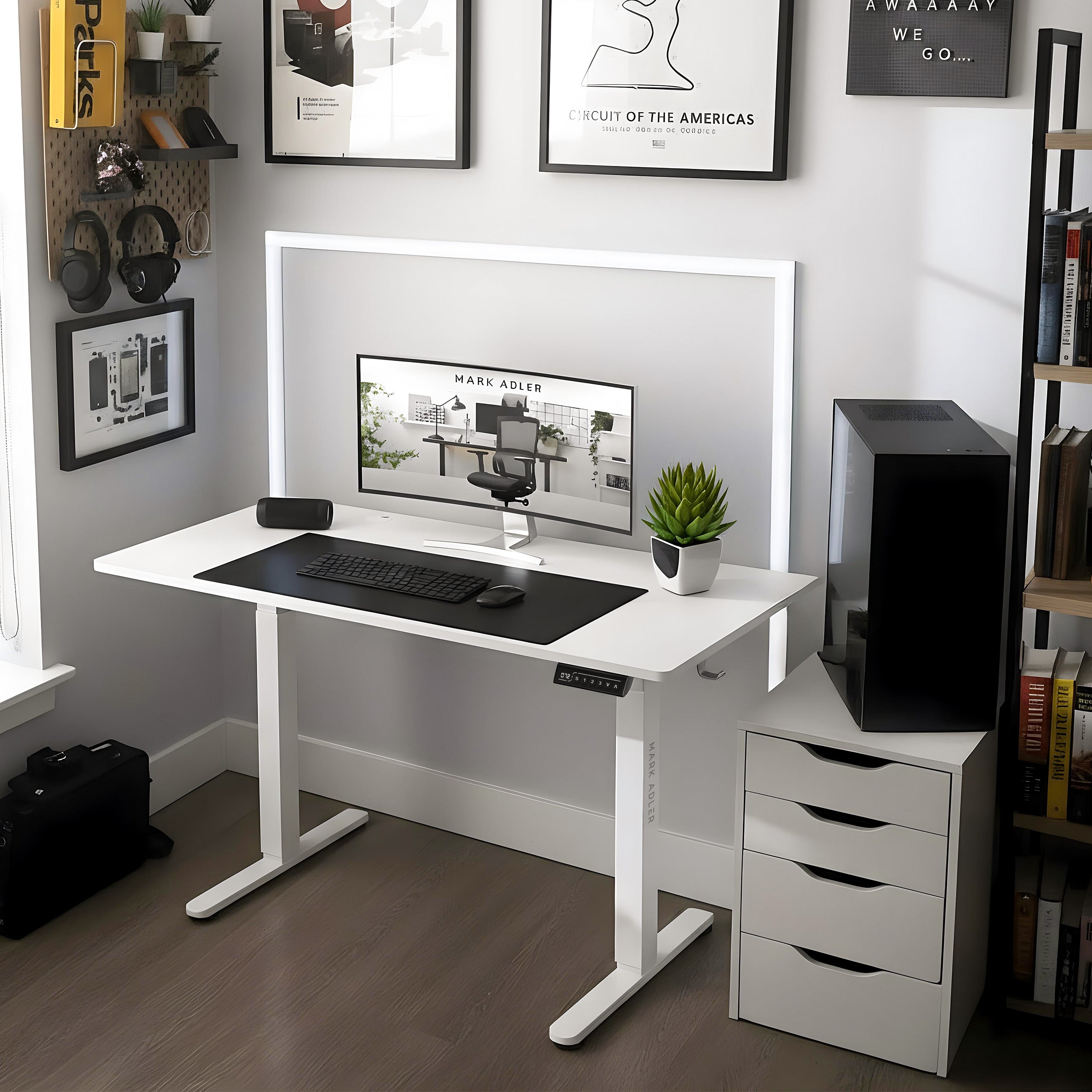 Mark Adler Leader 7.0 White elektrisch verstelbaar bureau, 120 cm