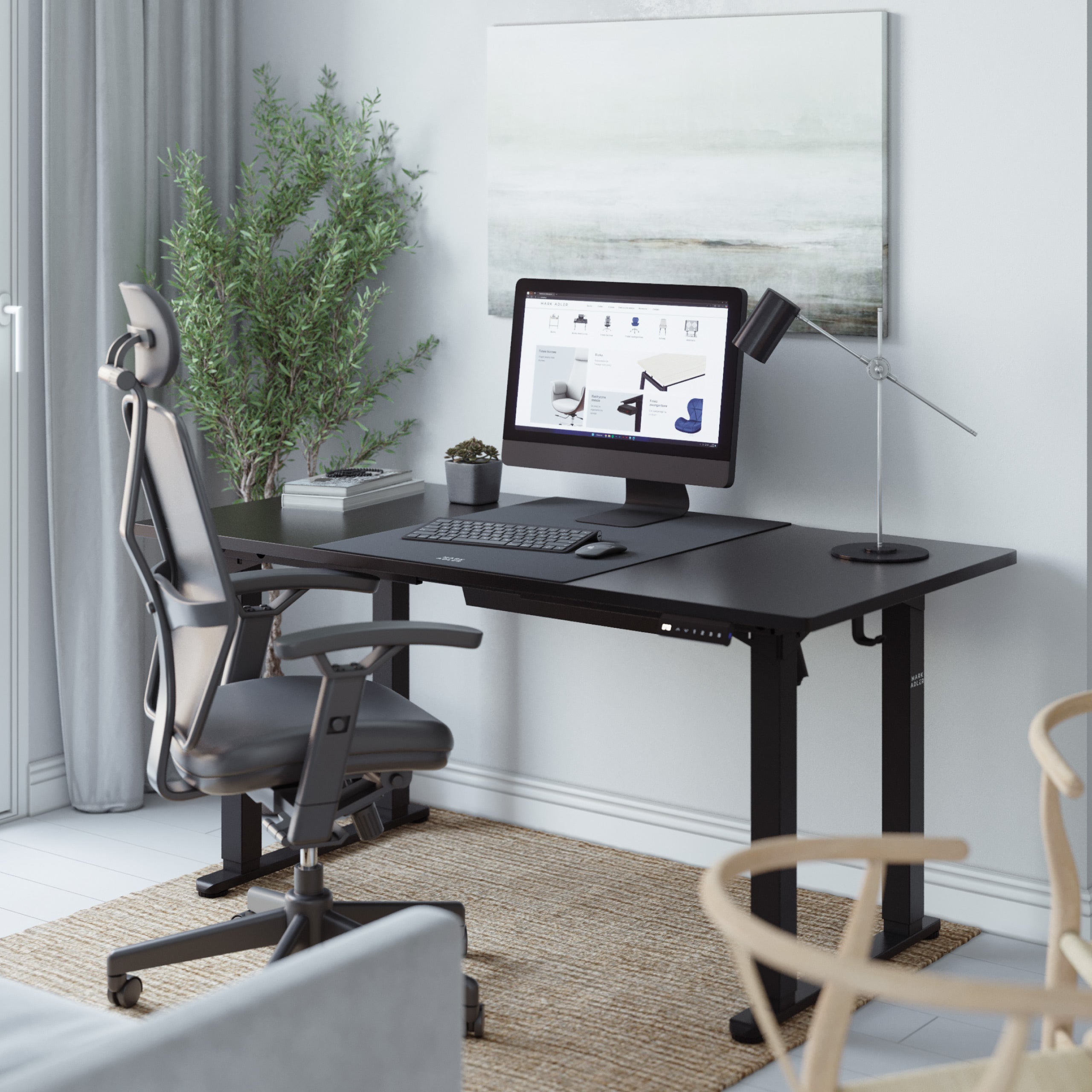 Mark Adler Leader 9.3 Black elektrisch verstelbaar bureau, 160 cm