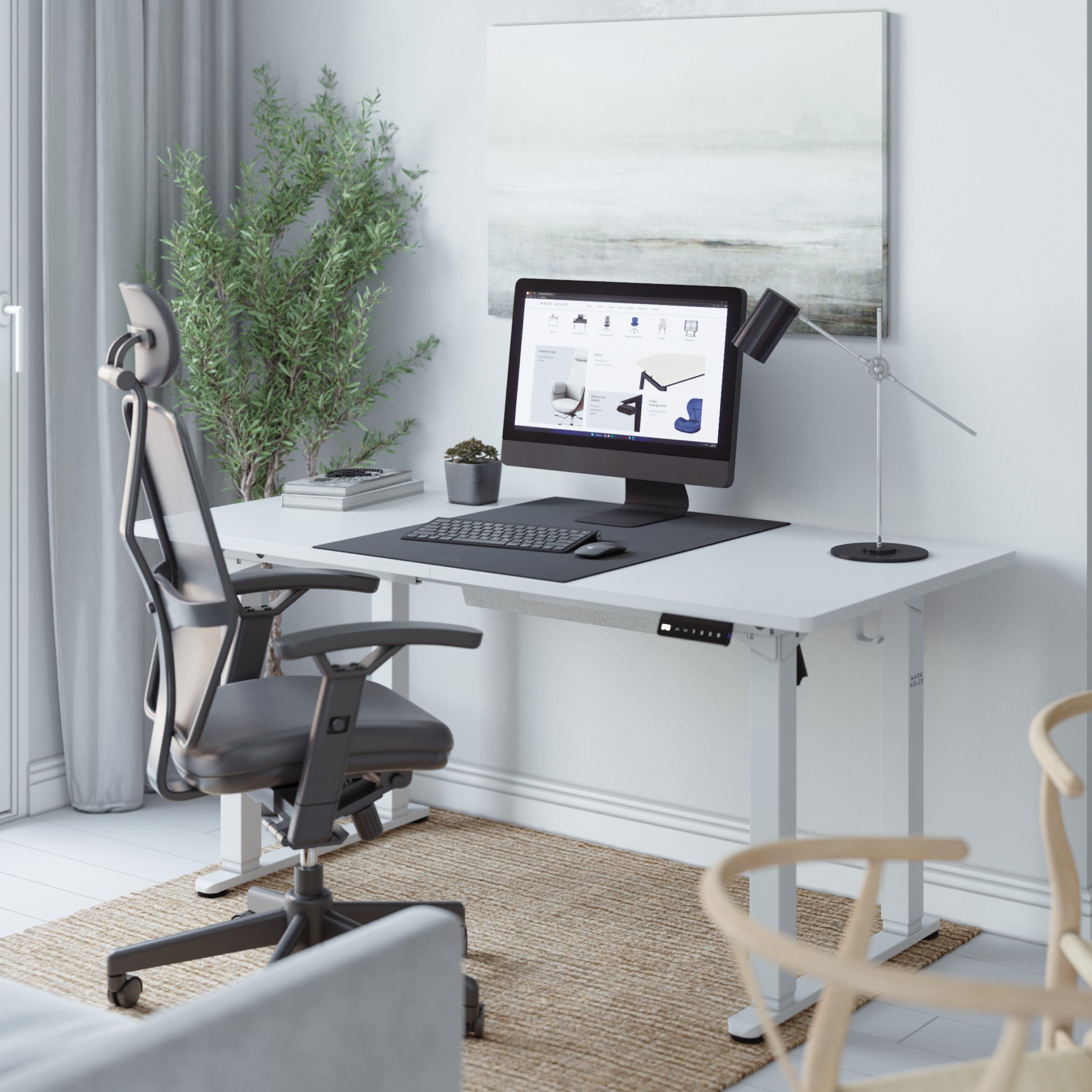 Mark Adler Leader 9.3 White elektrisch verstelbaar bureau, 160 cm