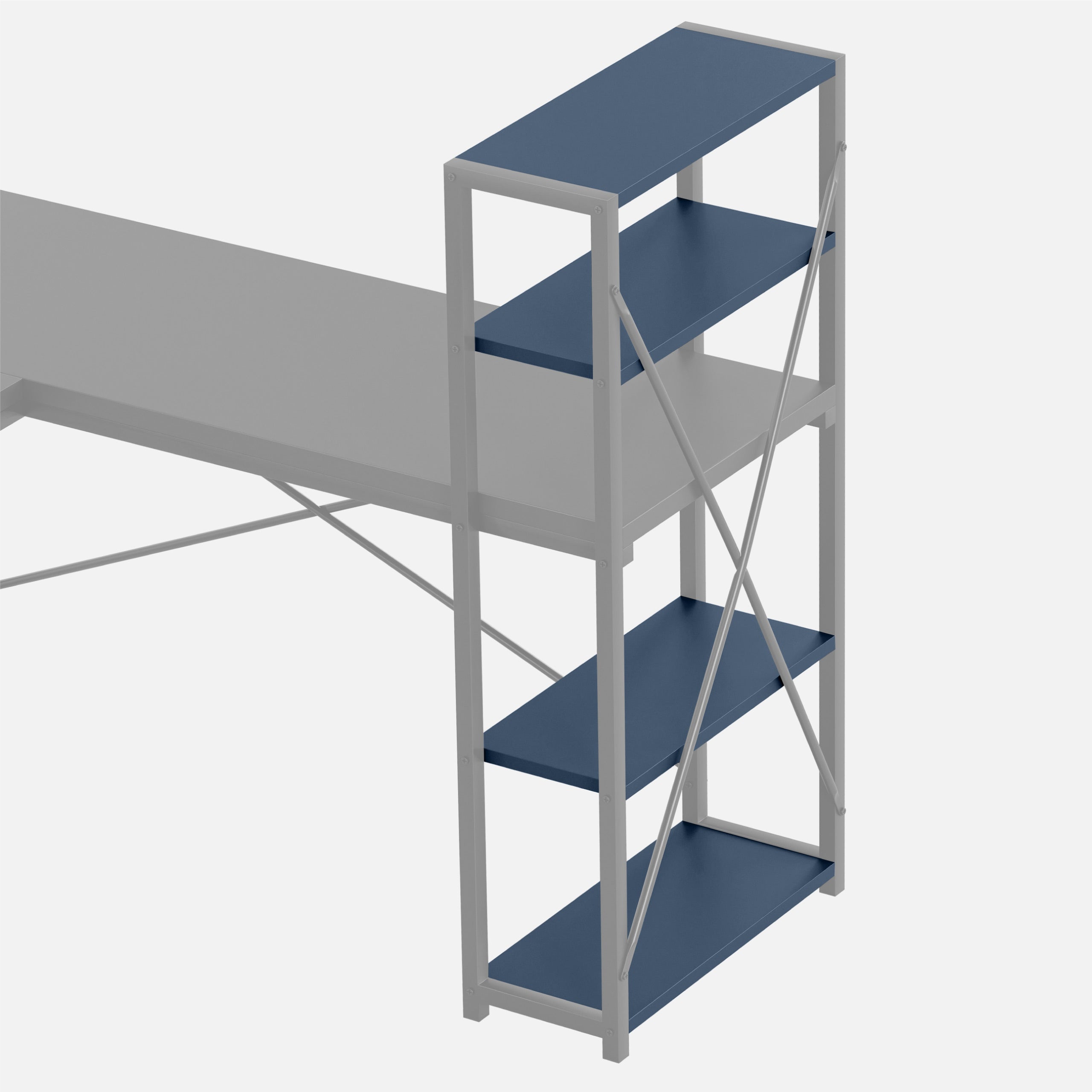 Hoekbureau met planken Mark Adler Leader 5.9 Black 145 cm