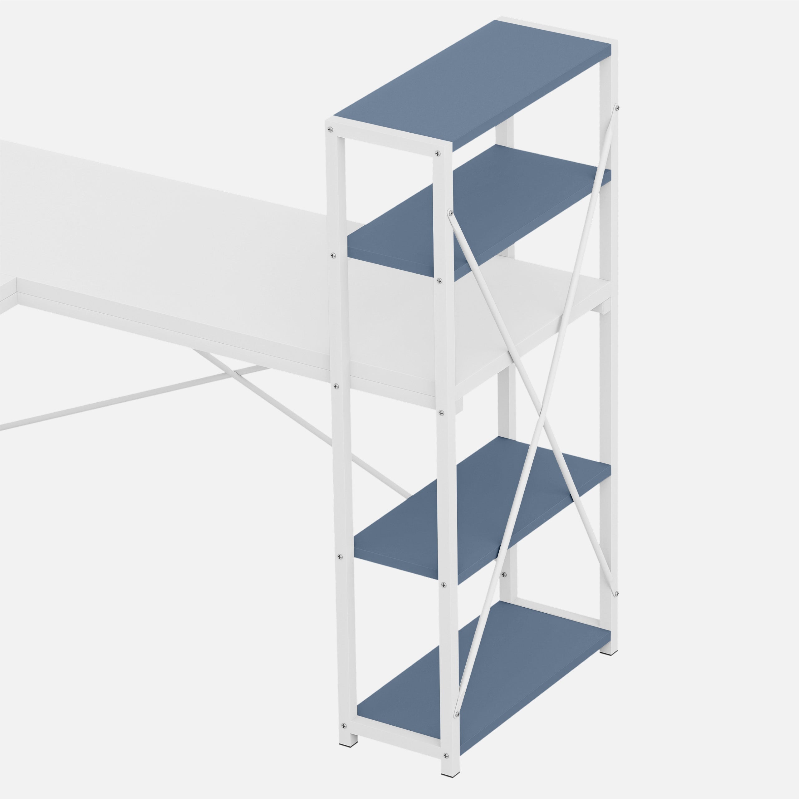 Hoekbureau met planken Mark Adler Leader 5.9 White 145 cm