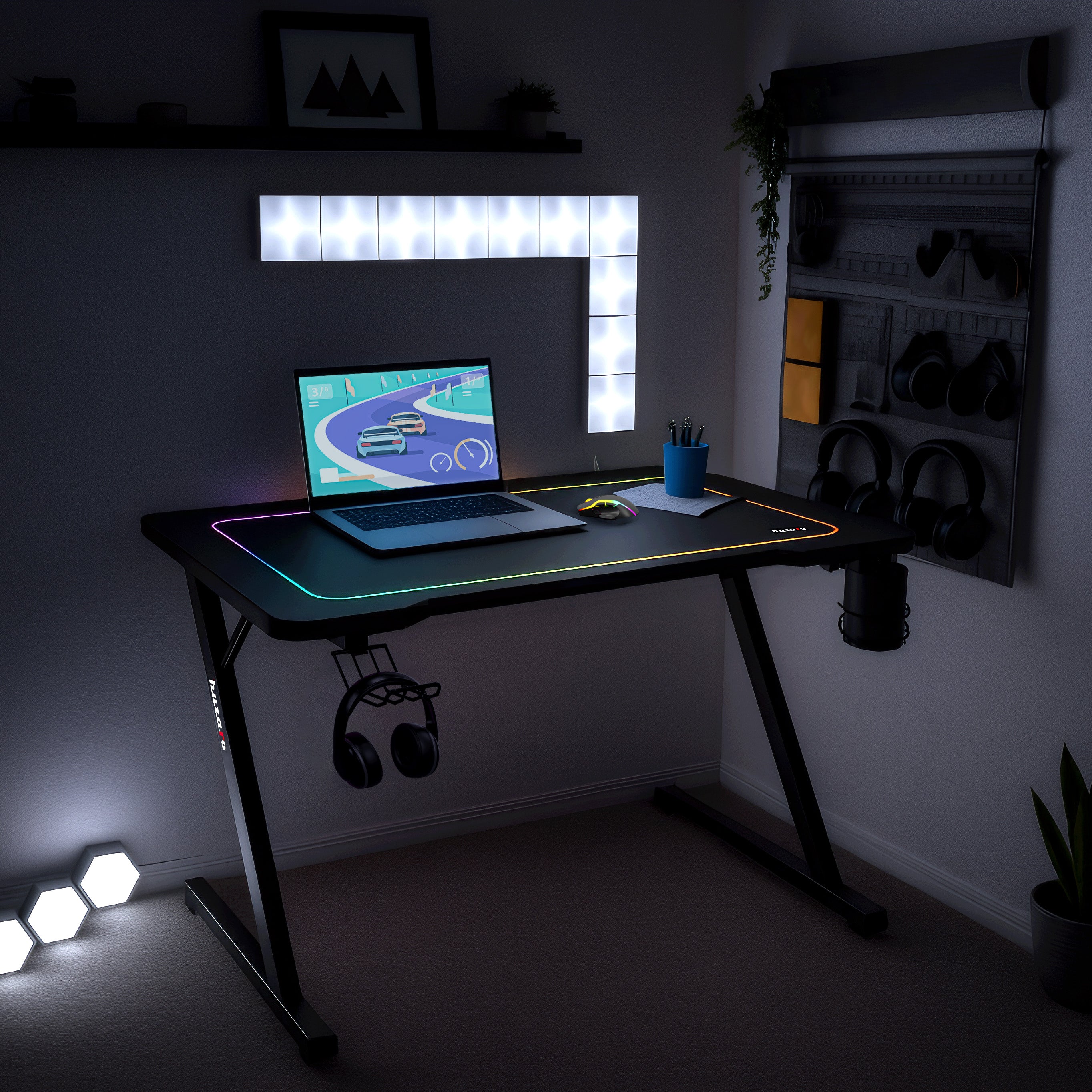 Huzaro Hero 1.8 Black gamingbureau, 100 cm