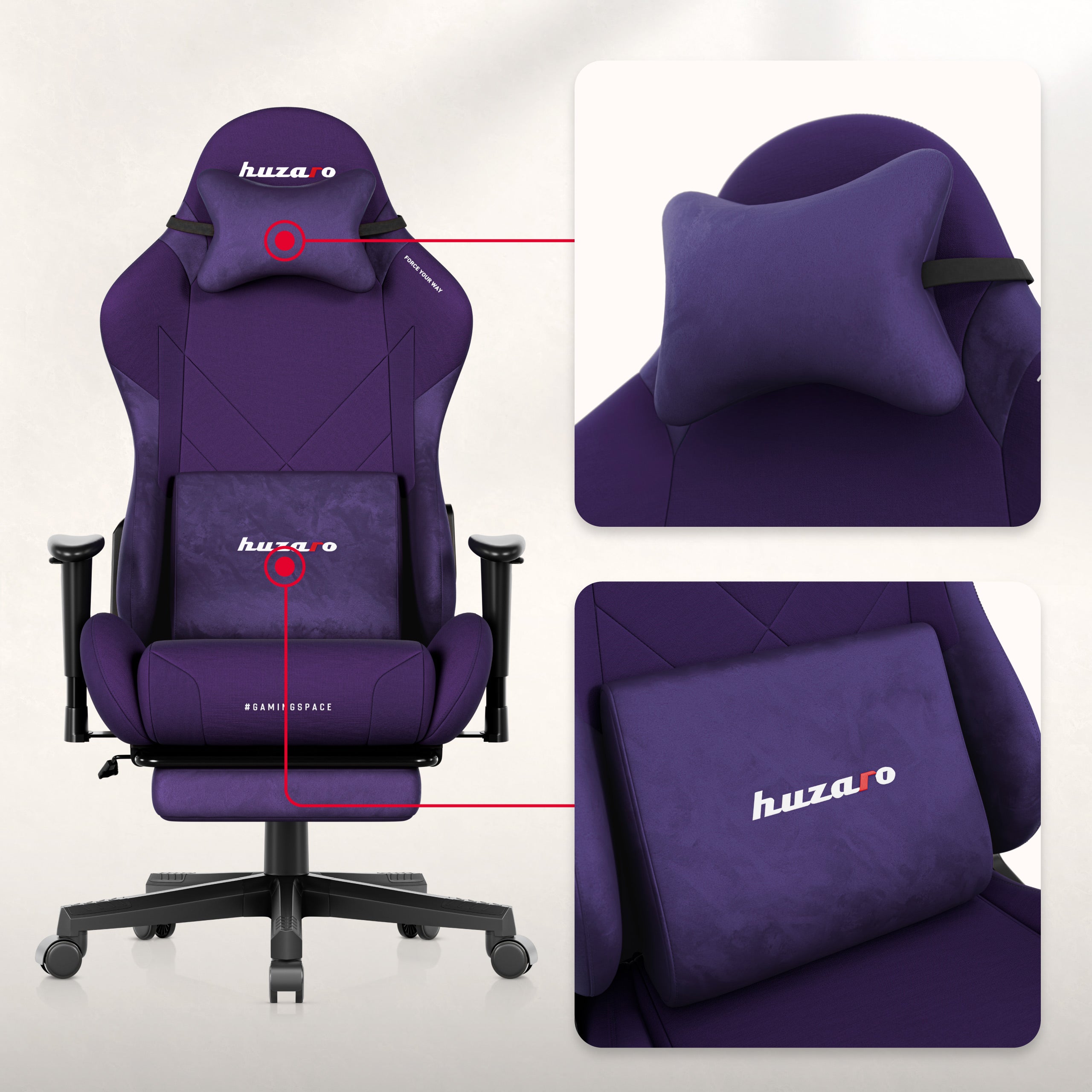 Huzaro Force 5.7 Purple gamingstoel