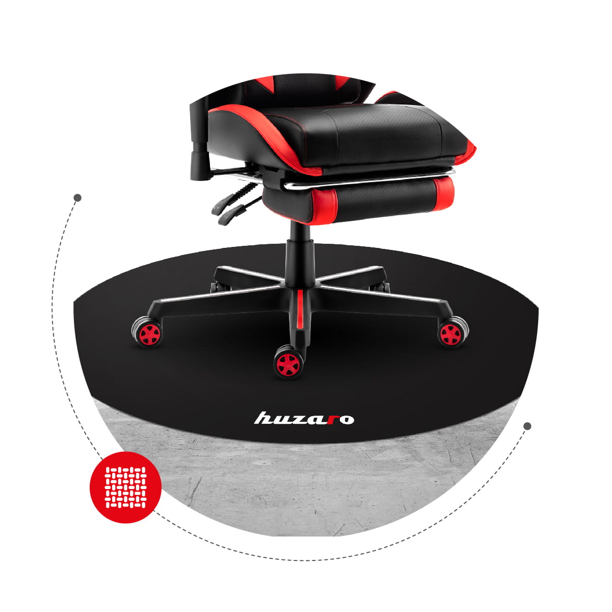 Gamingmat voor de Huzaro-stoel: FloorMat 3.0