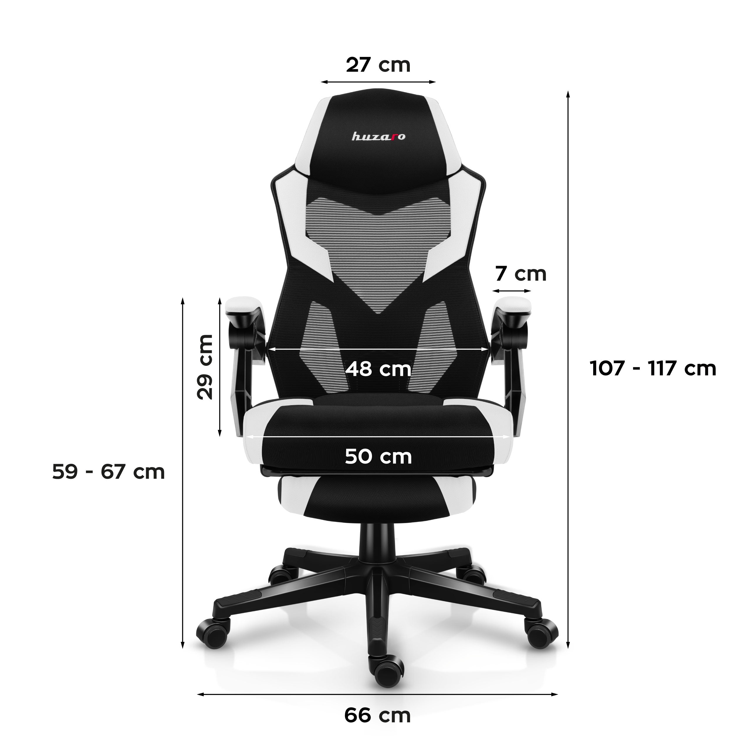 Huzaro Combat 3.1 White gamingstoel