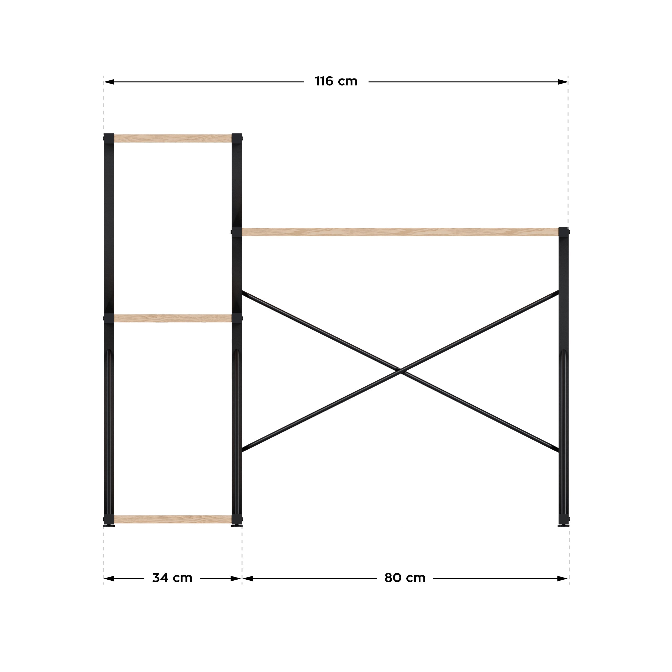 Bureau met planken Mark Adler Leader 3.5 Craft 116 cm