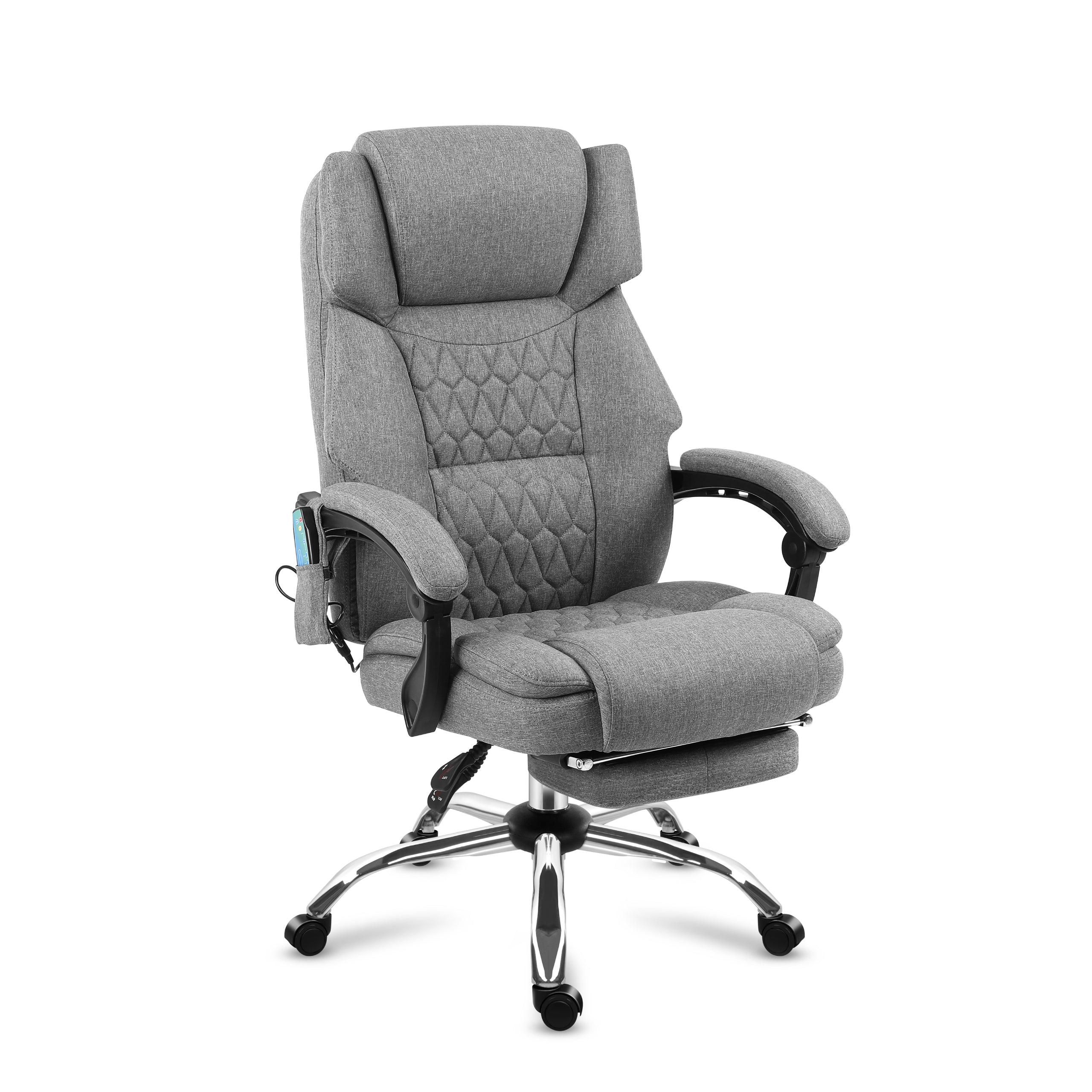 Bureaustoel met massagefunctie en voetensteun: Mark Adler Boss 6.0 Grey