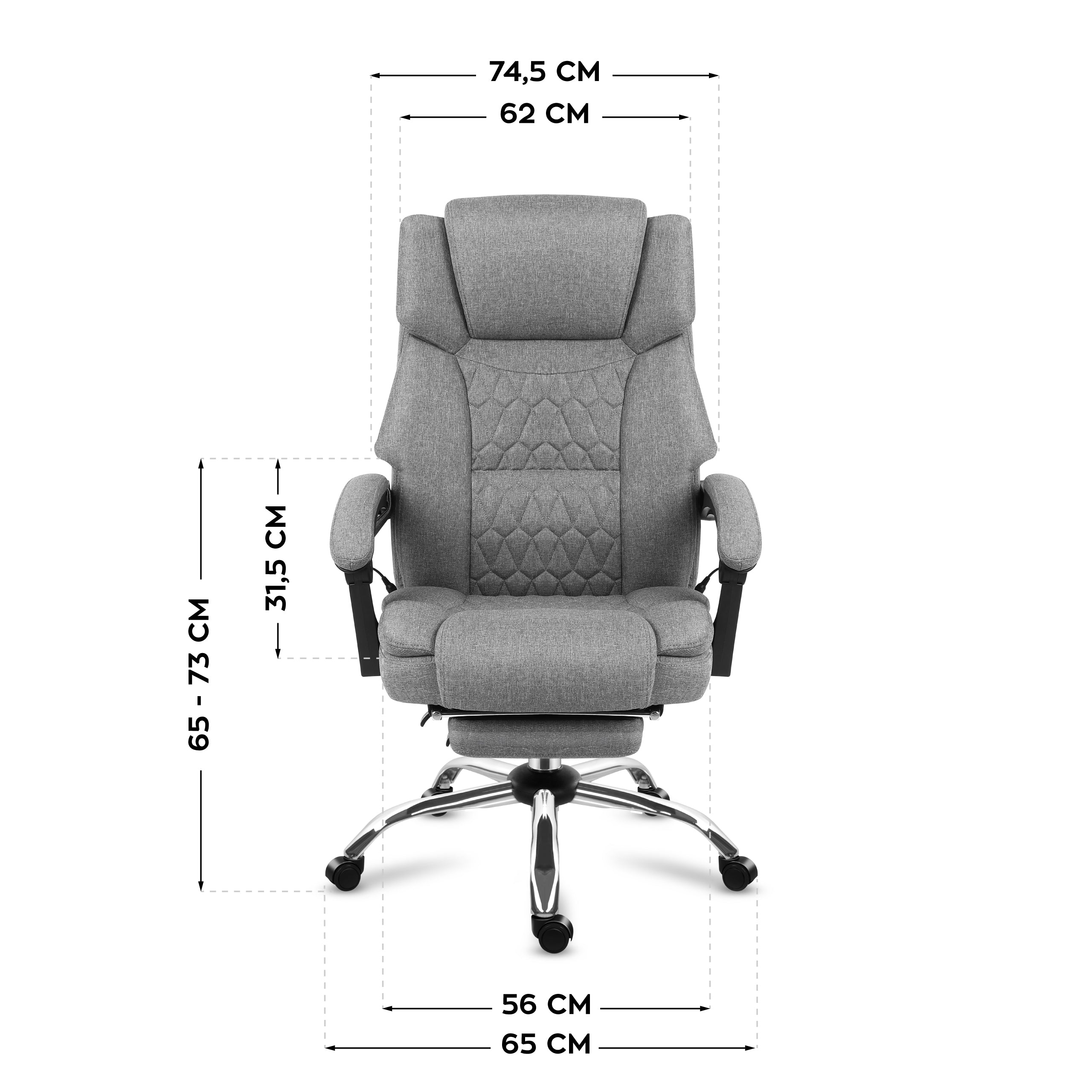 Bureaustoel met massagefunctie en voetensteun: Mark Adler Boss 6.0 Grey
