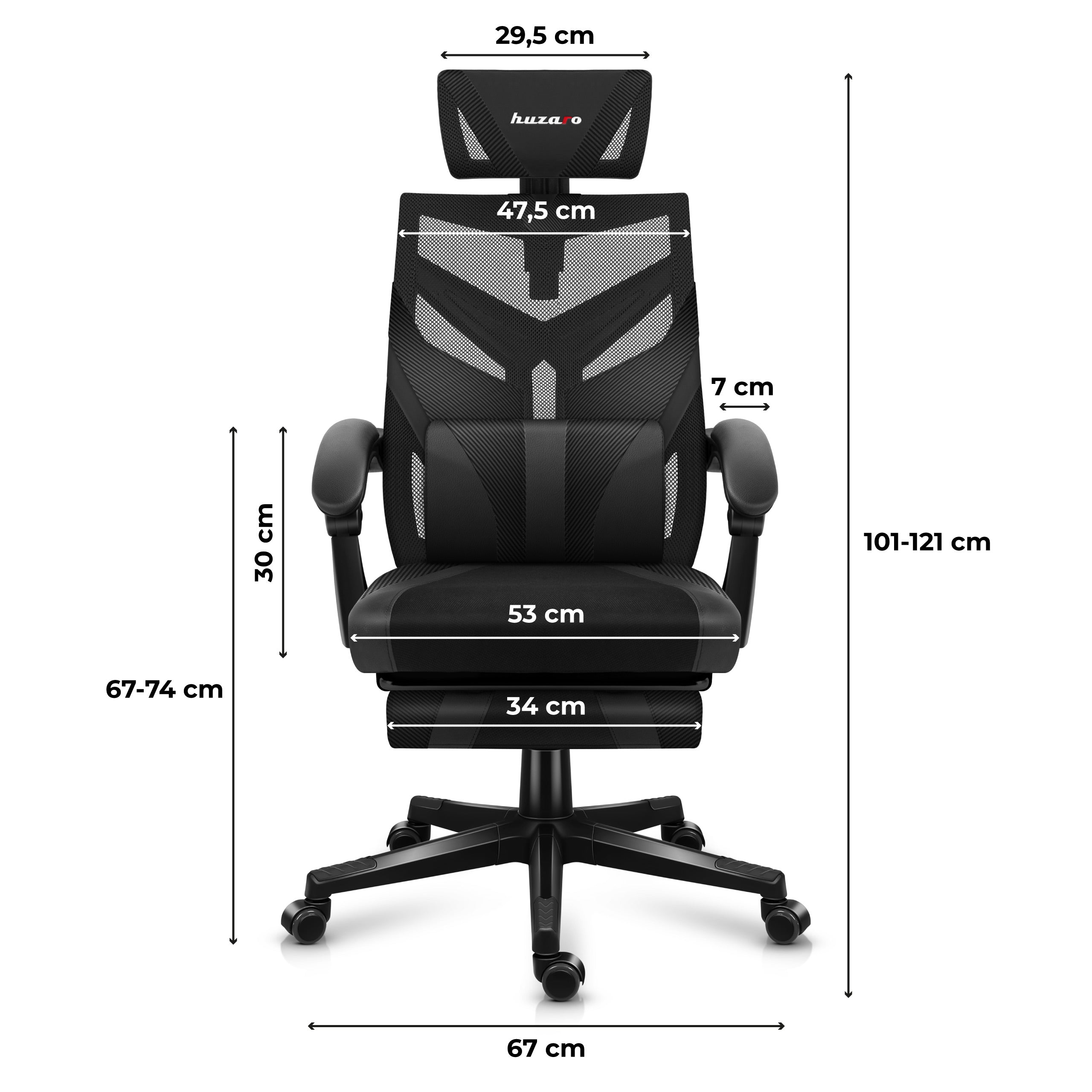 HUZARO COMBAT 5.0 Black gamingstoel