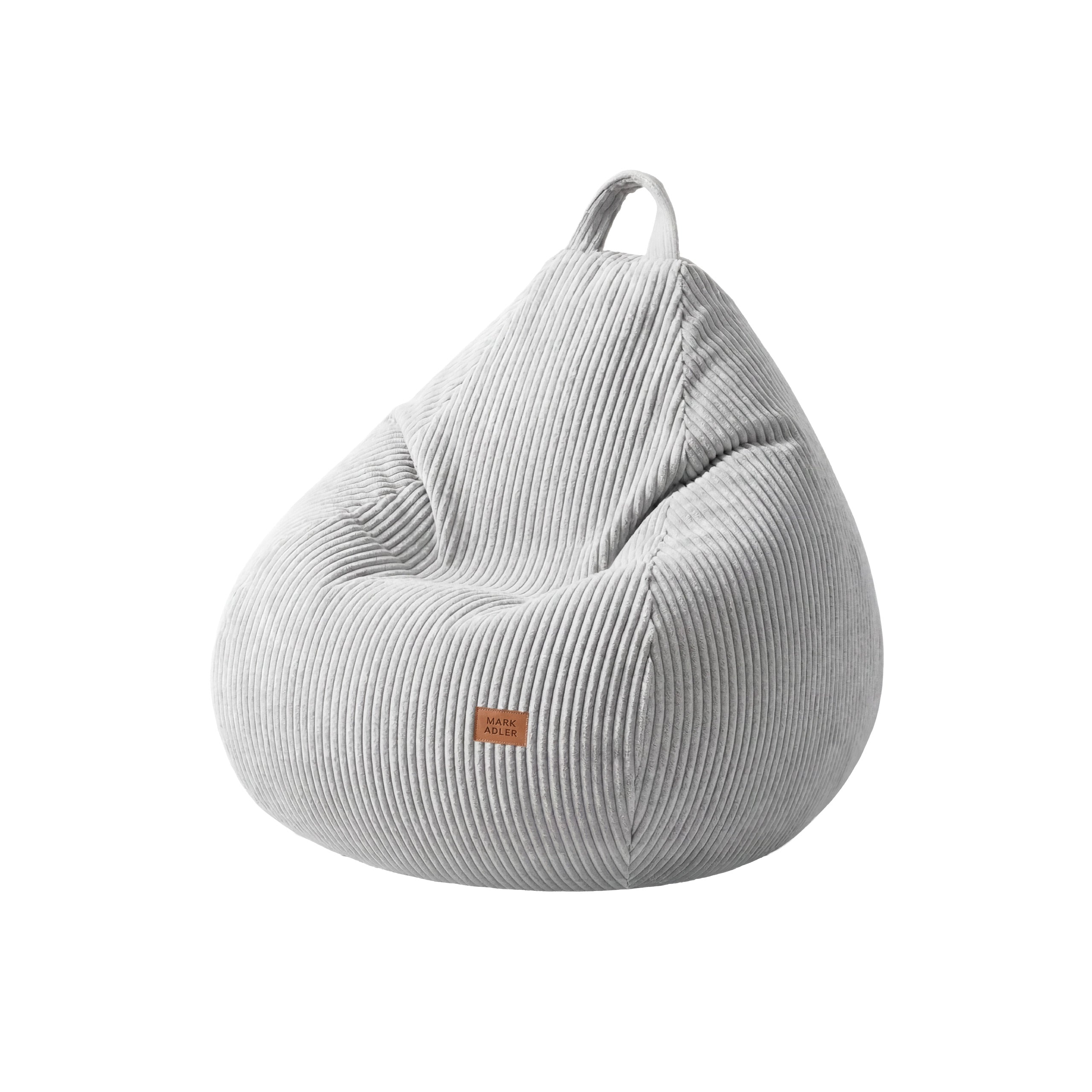 Grijze corduroy zitzak van Mark Adler Comfy 1.0 Grey