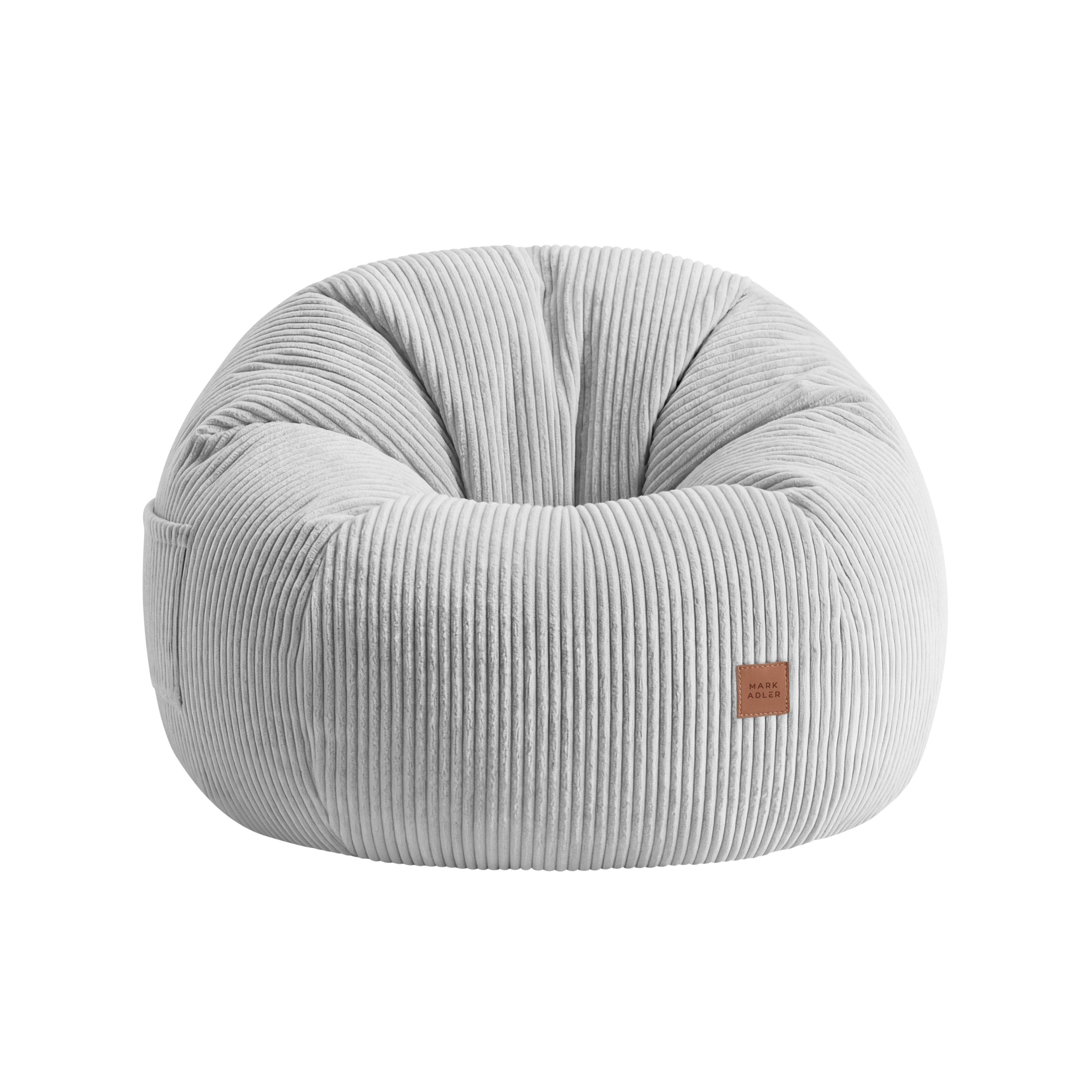 Corduroy poefstoel met voetensteun Mark Adler Comfy 3.0 Grey