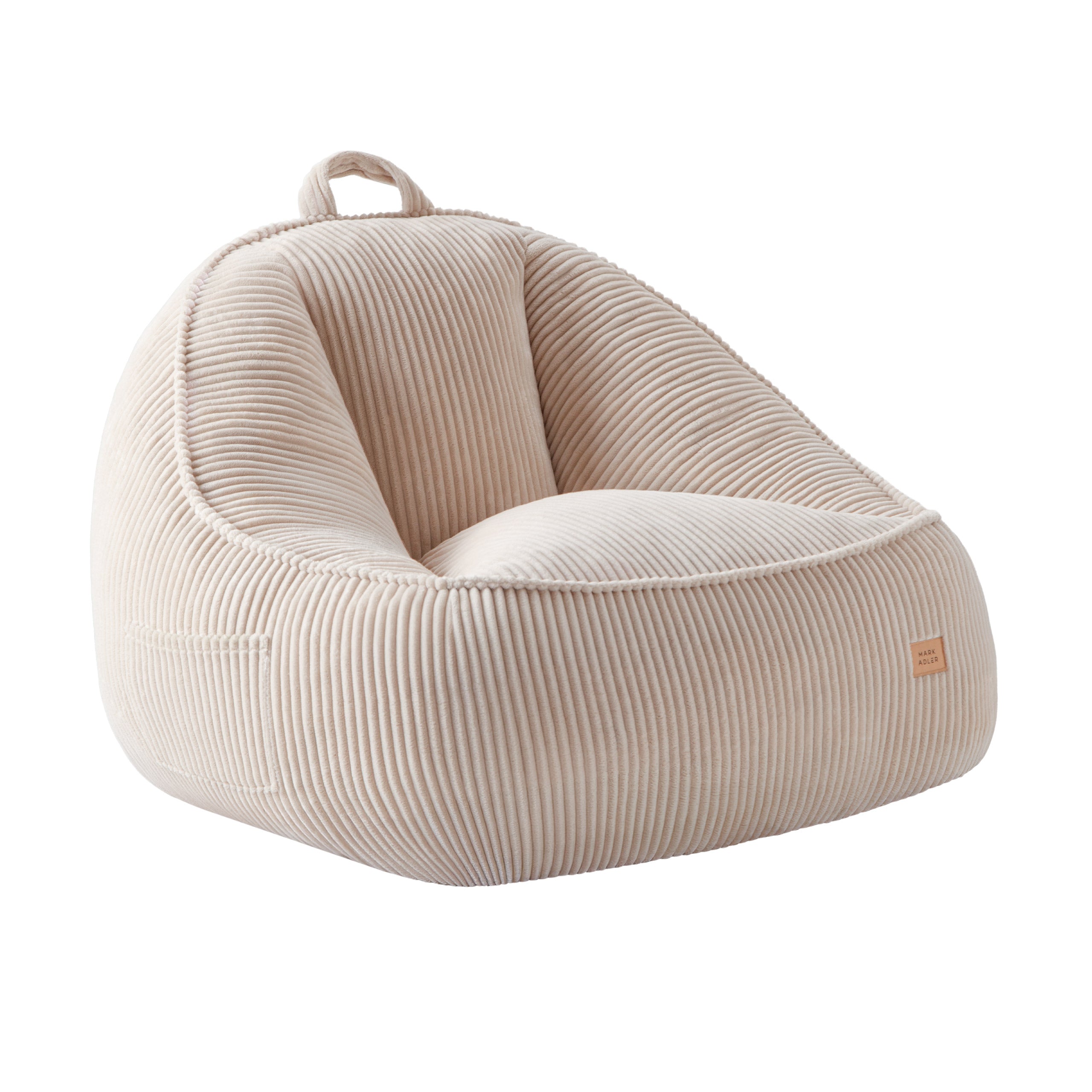 Pouf met rugleuning van corduroy, Mark Adler Comfy 4.0 Beige