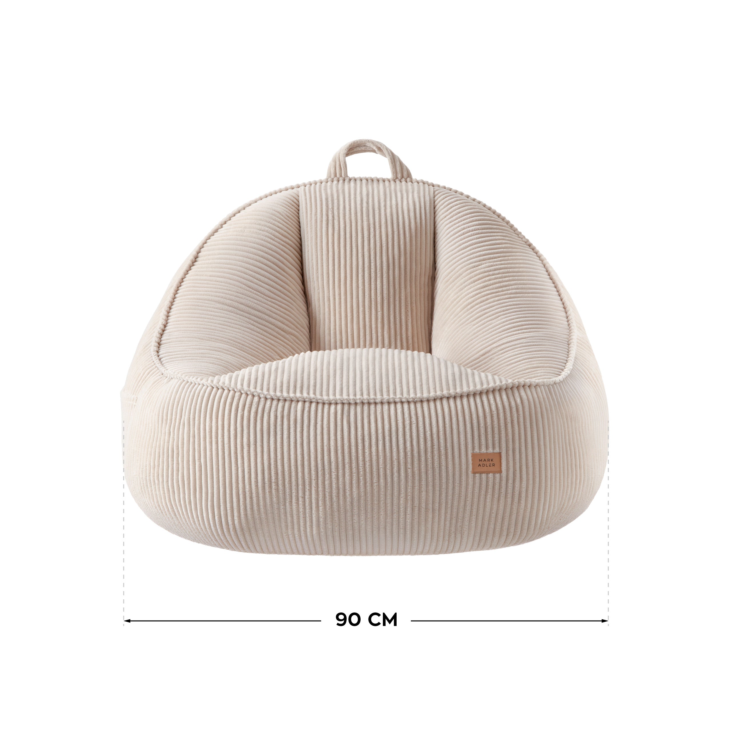 Pouf met rugleuning van corduroy, Mark Adler Comfy 4.0 Beige