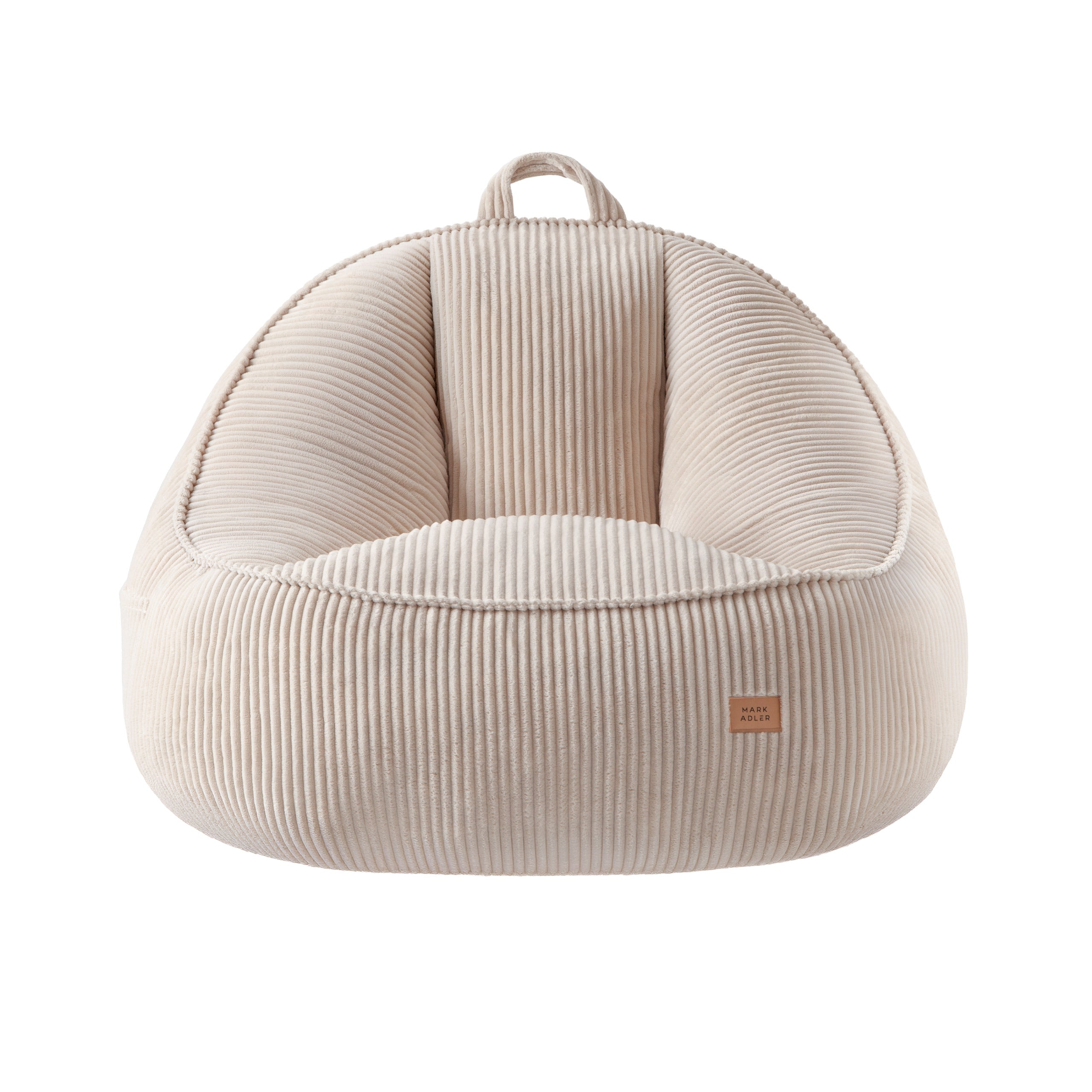 Pouf met rugleuning van corduroy, Mark Adler Comfy 4.0 Beige