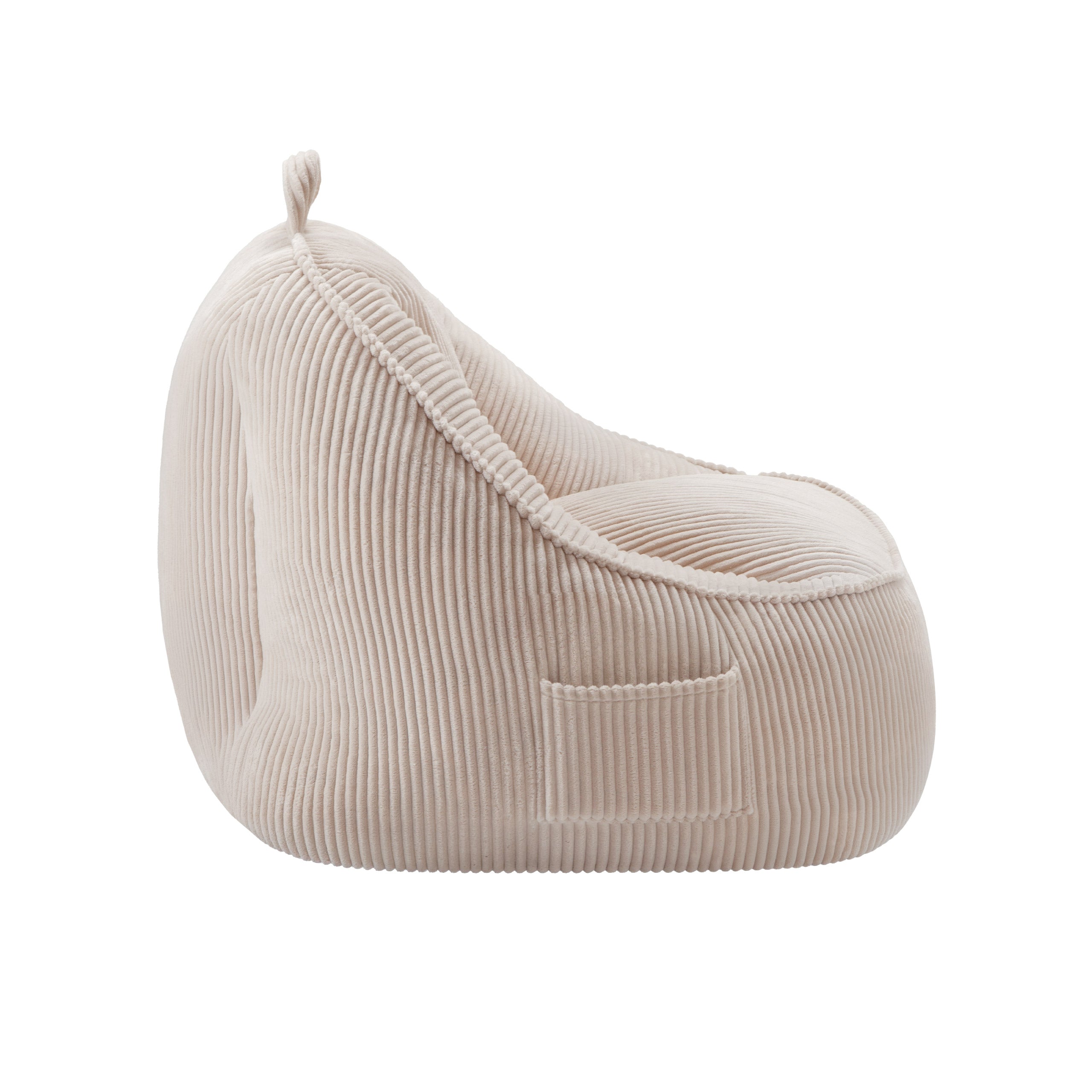 Pouf met rugleuning van corduroy, Mark Adler Comfy 4.0 Beige
