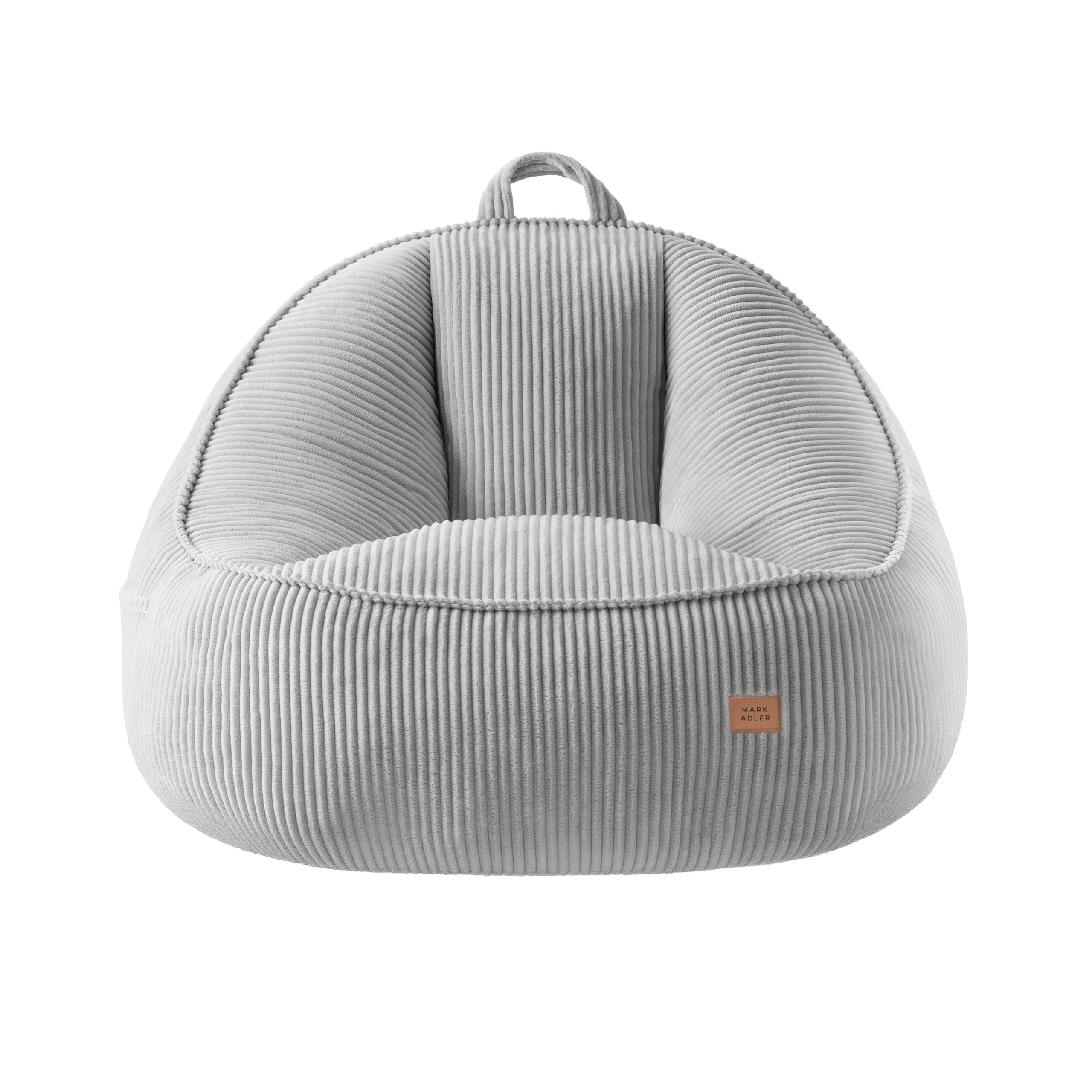 Pouf met rugleuning van corduroy, Mark Adler Comfy 4.0 Grey