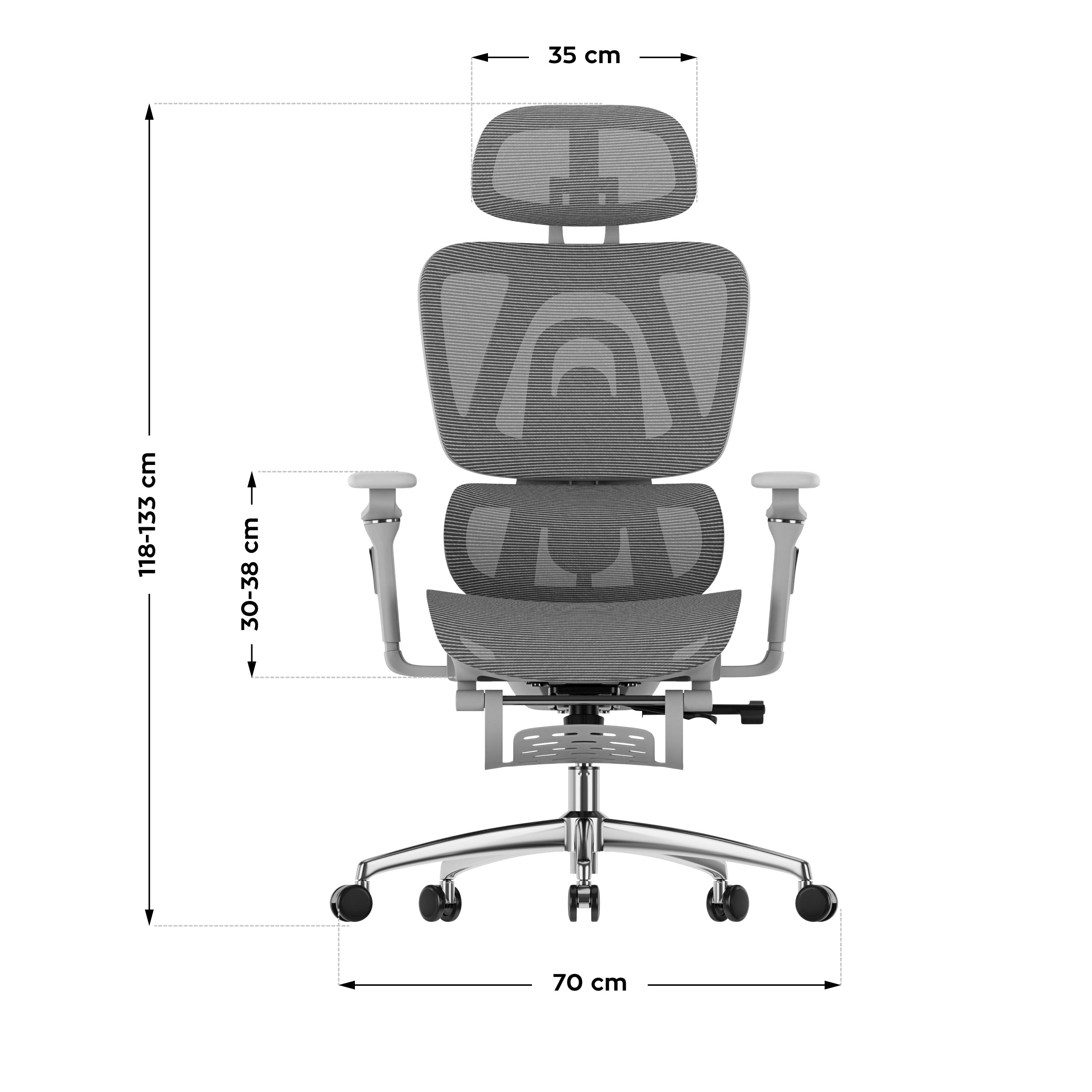 Ergonomische stoel Mark Adler Expert 7.9 Grey