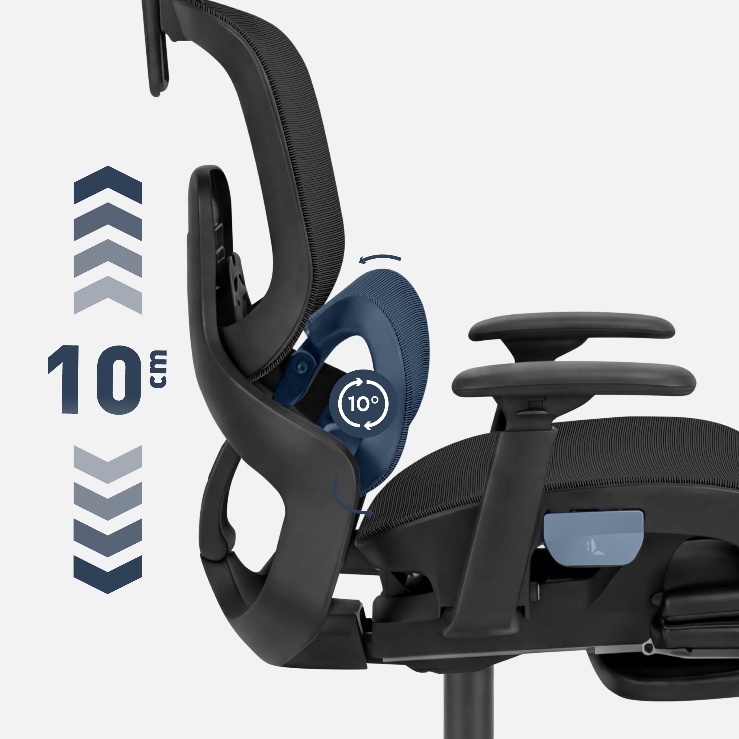 Ergonomische fauteuil met voetensteun Mark Adler Expert 9.3 Black
