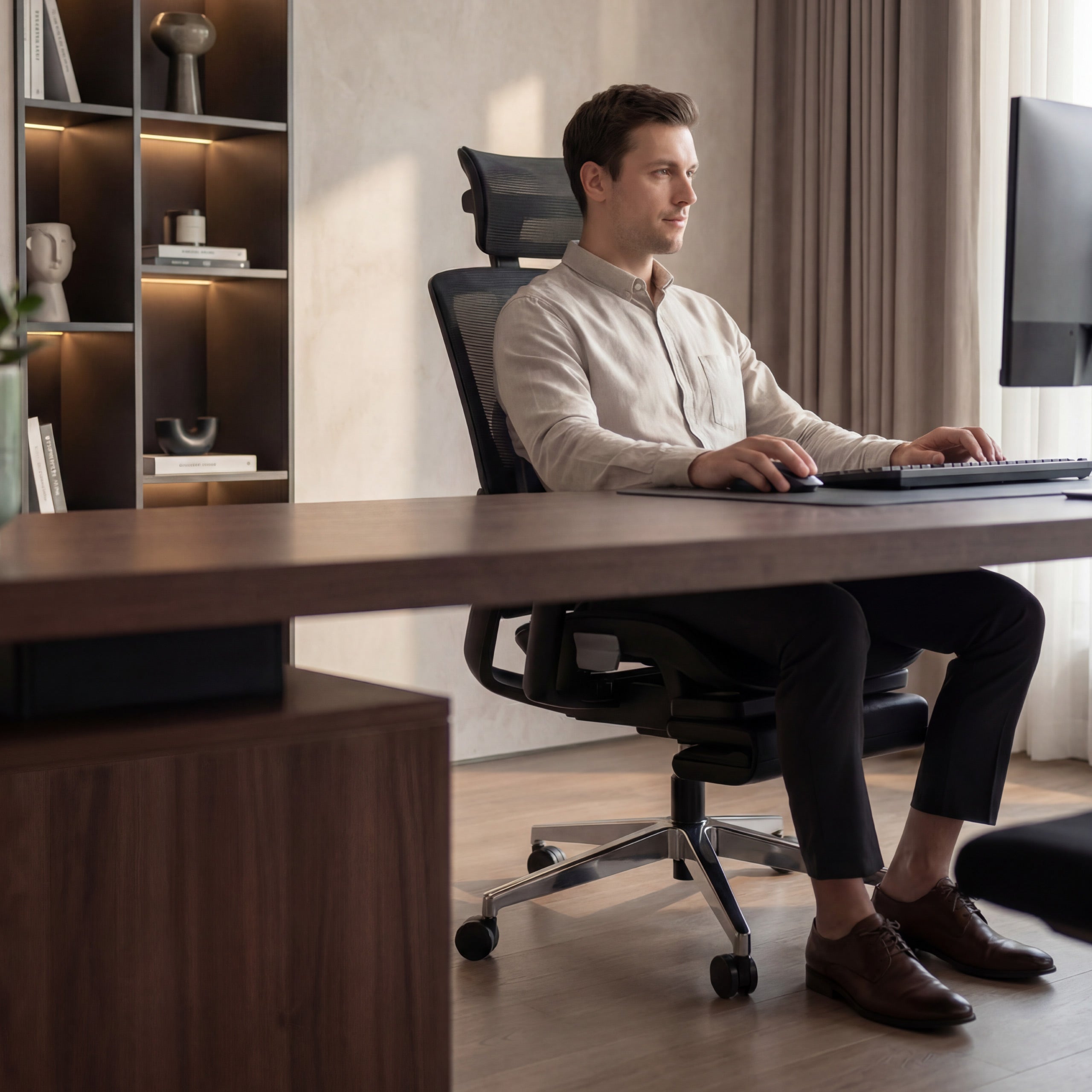 Ergonomische fauteuil met voetensteun Mark Adler Expert 9.3 Black
