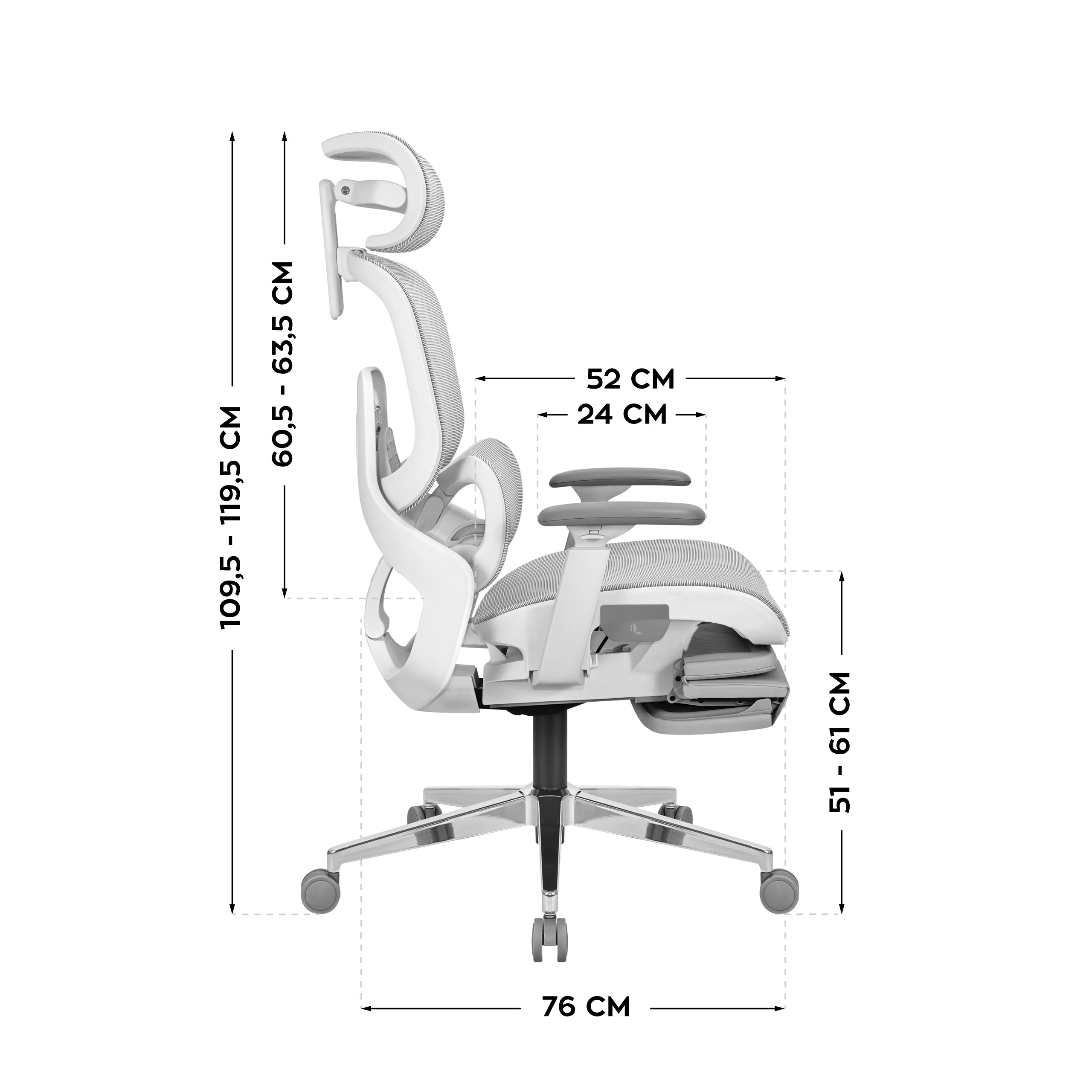 Ergonomische stoel Mark Adler Expert 9.3 Grey
