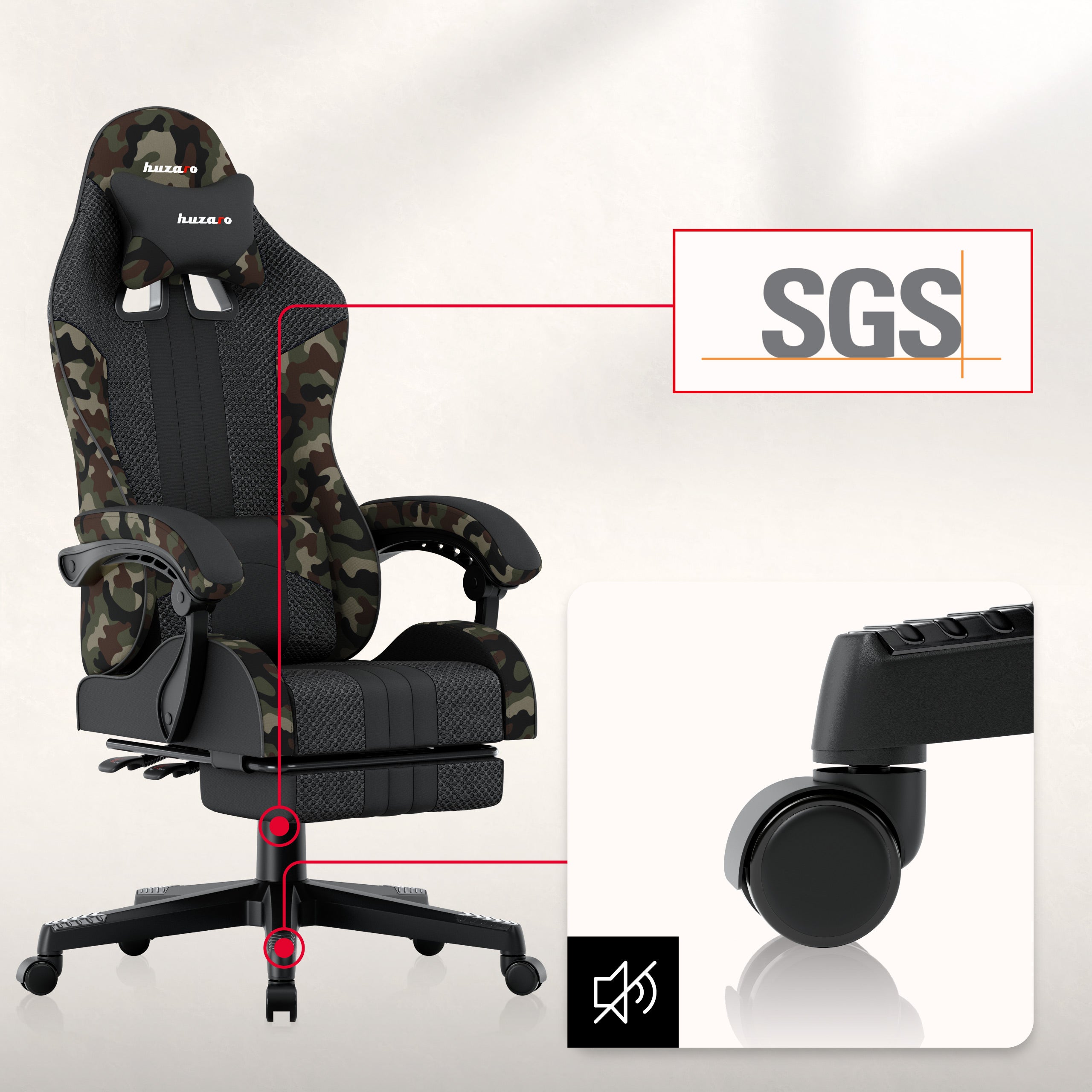 Huzaro Force 4.7 Camo Mesh-gamingstoel