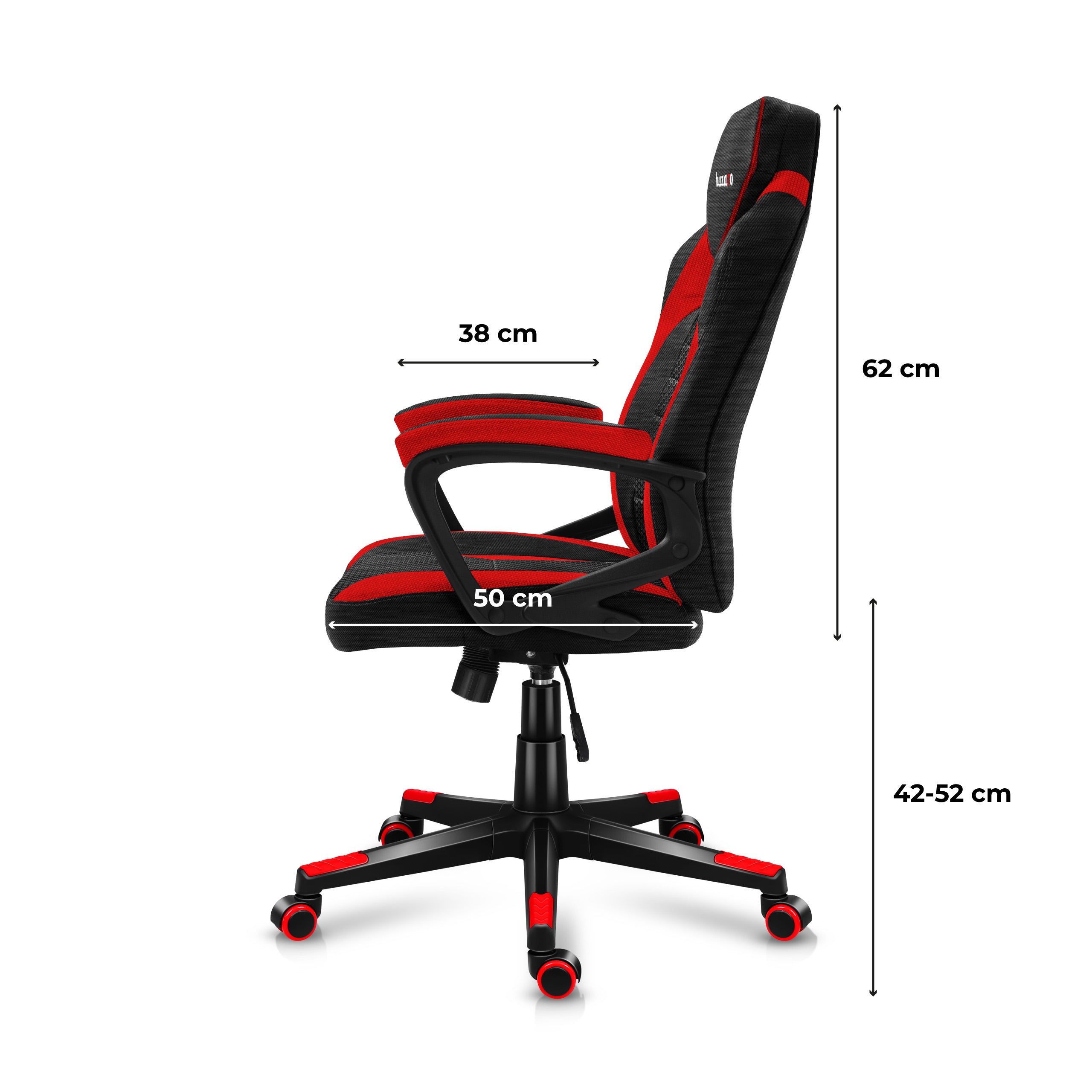HUZARO FORCE 2.5 Red Mesh gamingstoel
