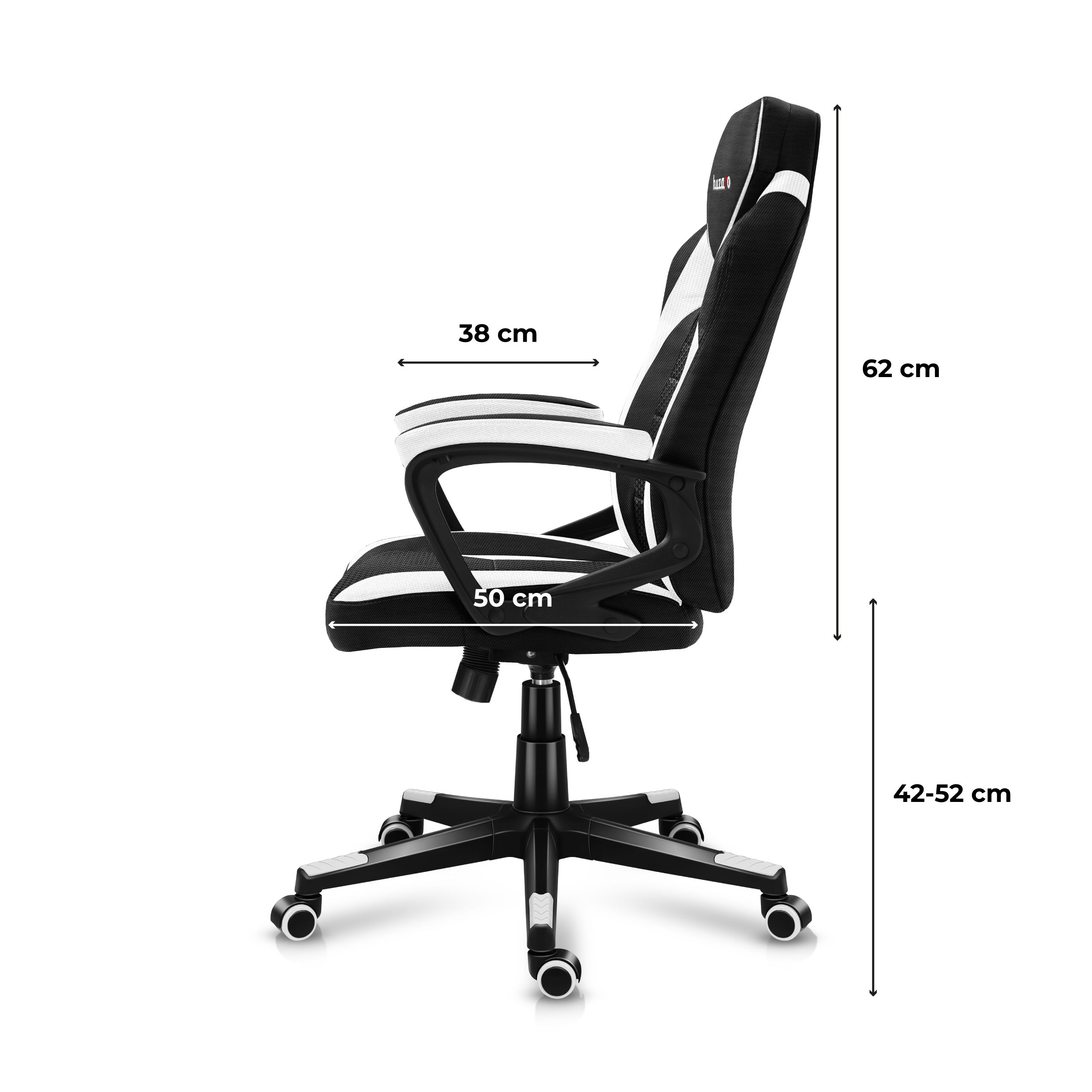 Huzaro Force 2.5 White Mesh gamingstoel