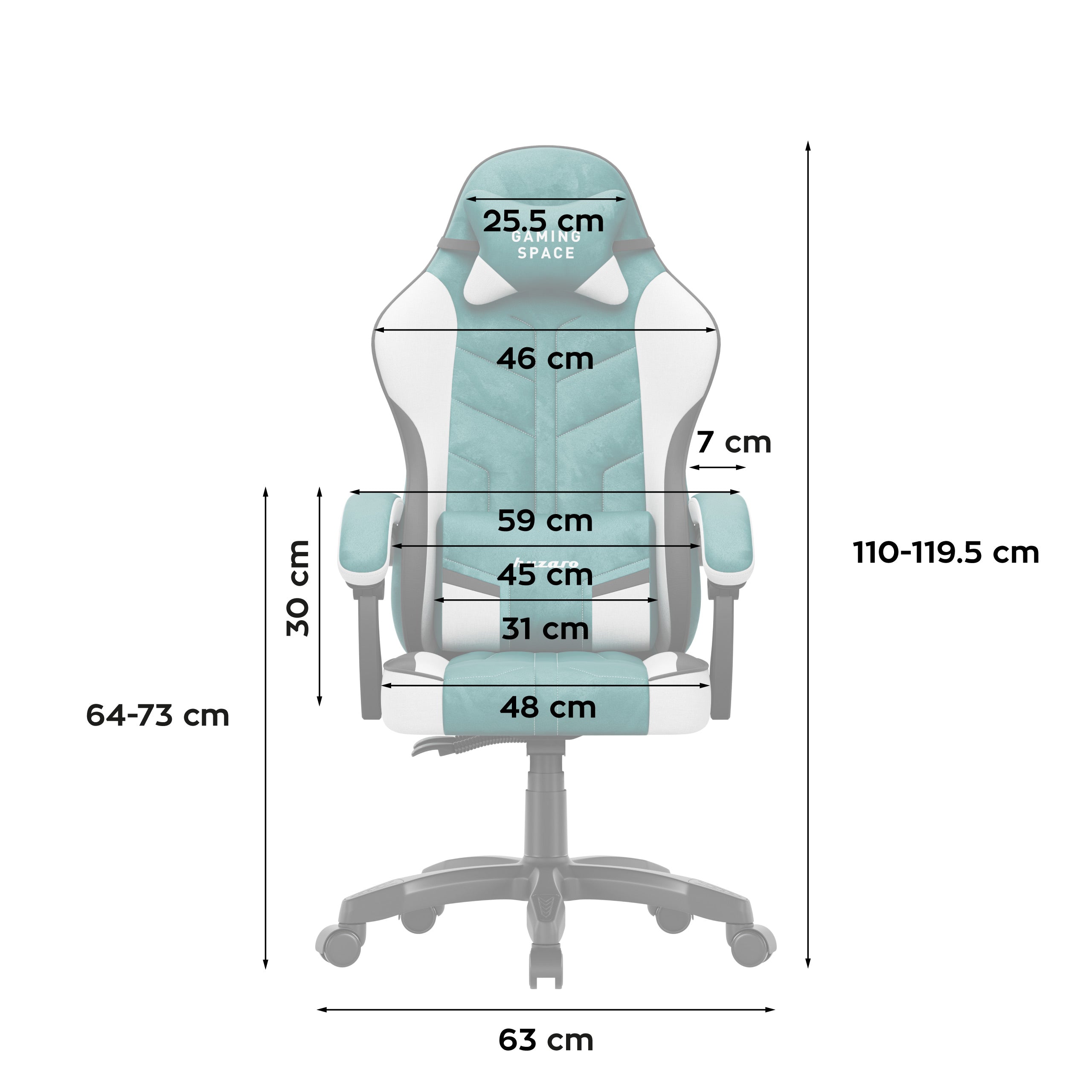 Huzaro Force 2.7 Green gamingstoel van velours