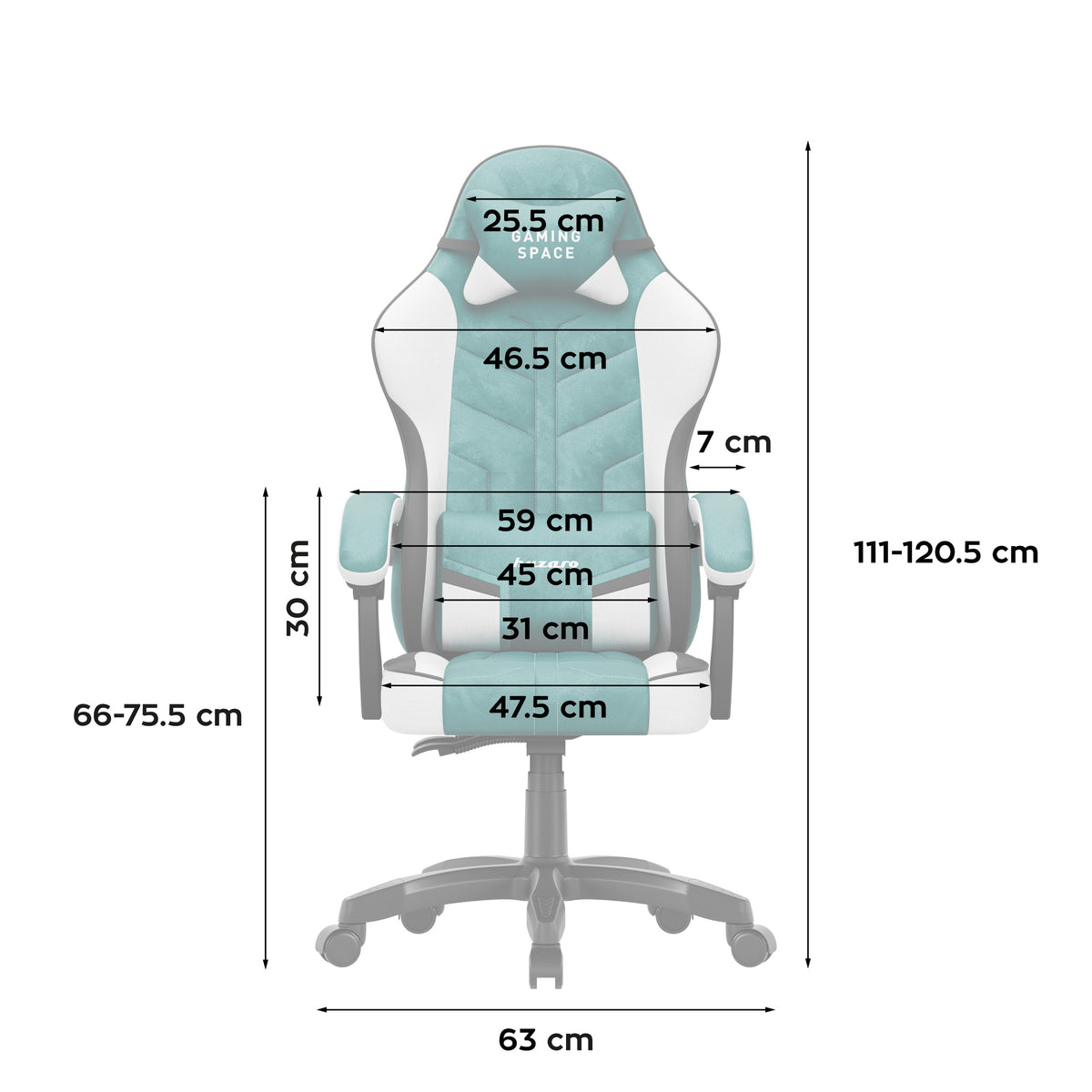 Huzaro Force 2.7 Green gamingstoel van velours