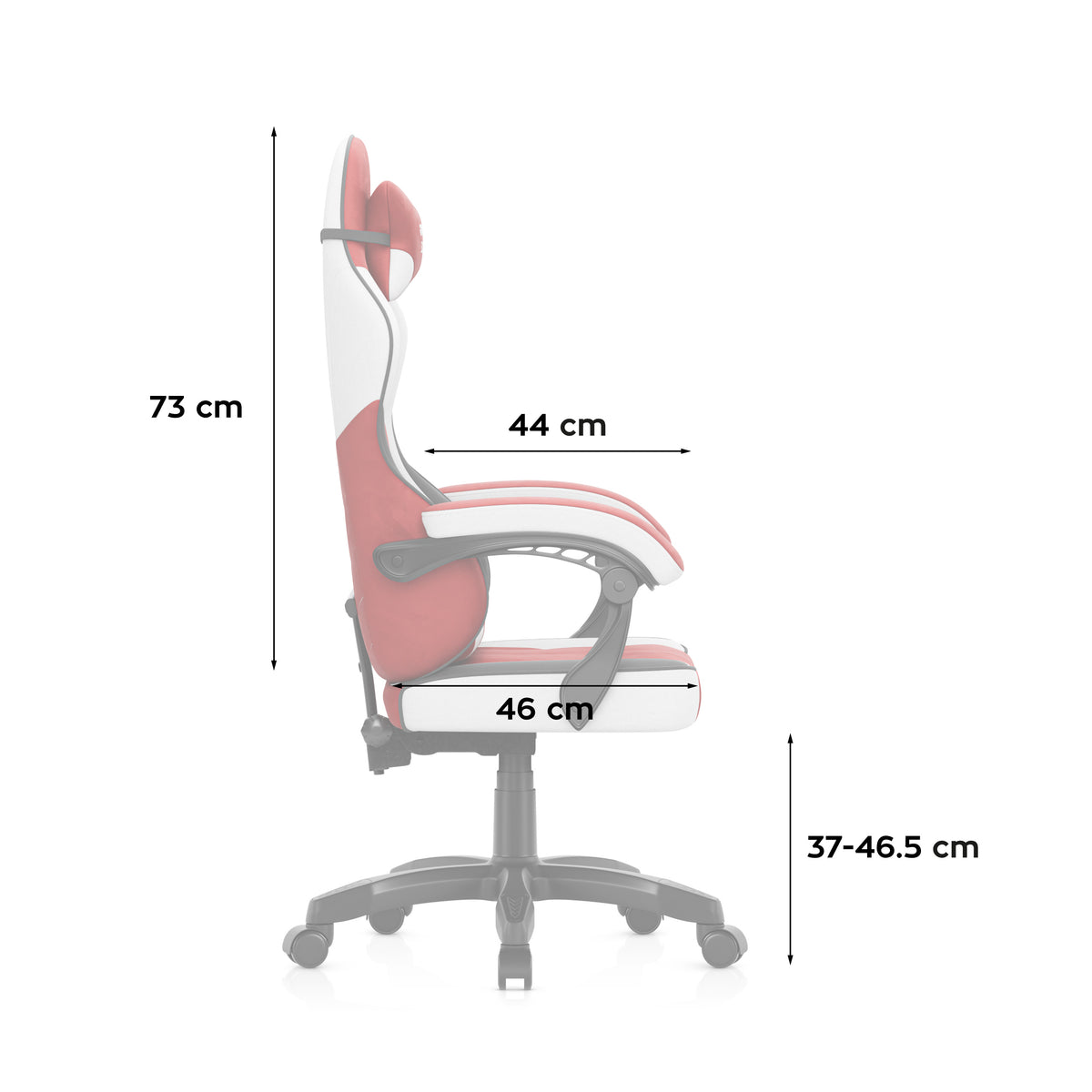 Huzaro Force 2.7 Red gamingstoel van velours