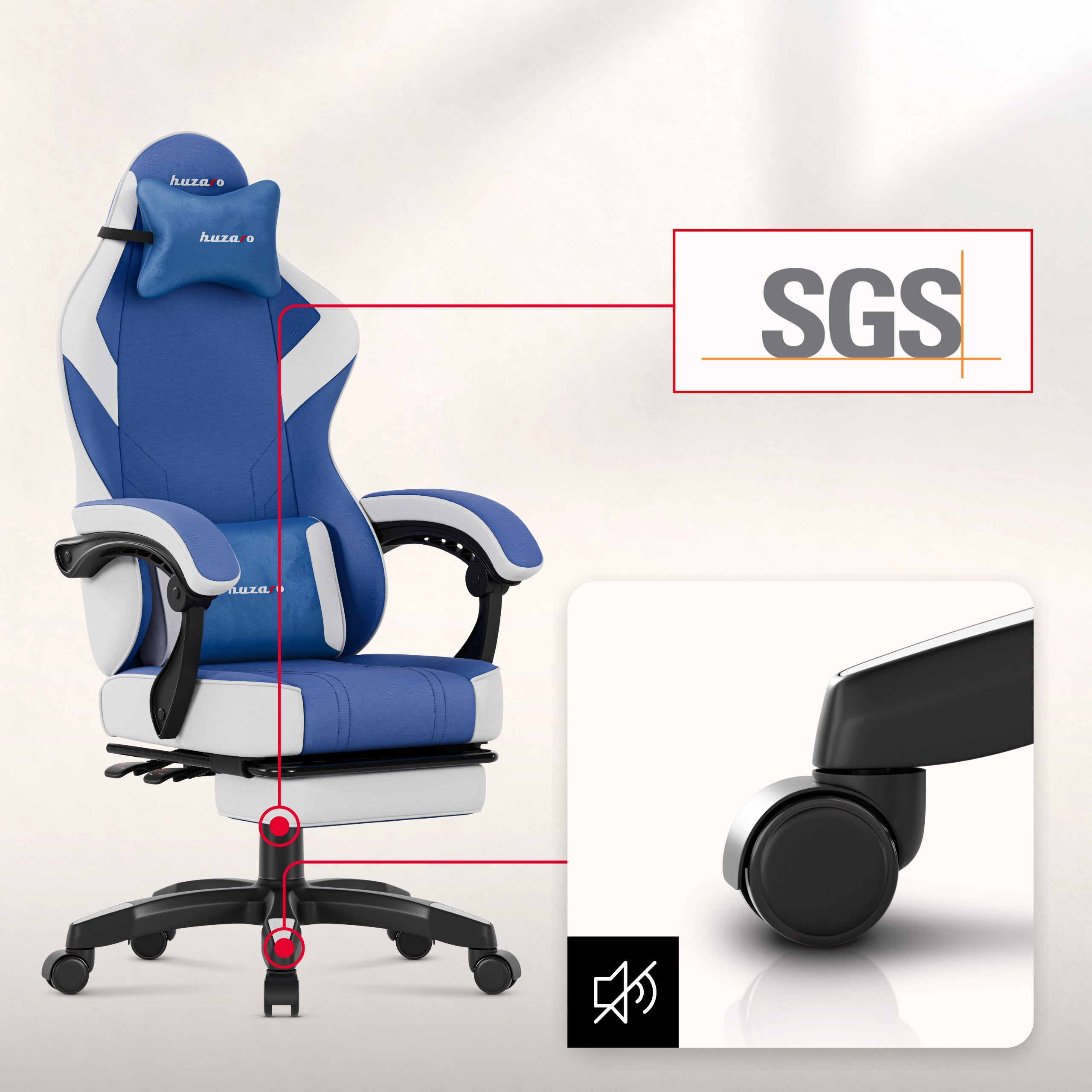 Huzaro Force 3.7 Blue gamingstoel