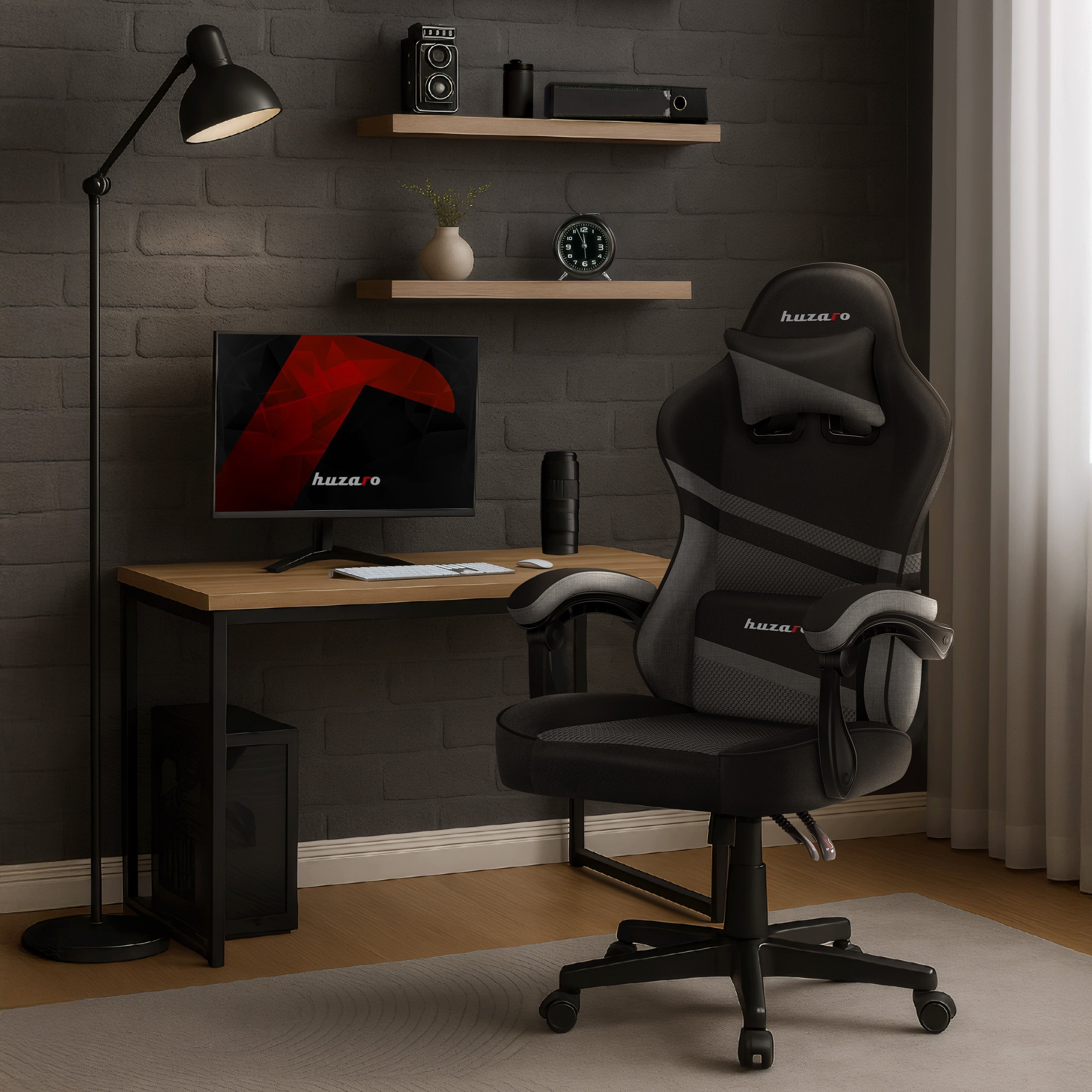 HUZARO FORCE 4.4 grijze mesh-gamingstoel
