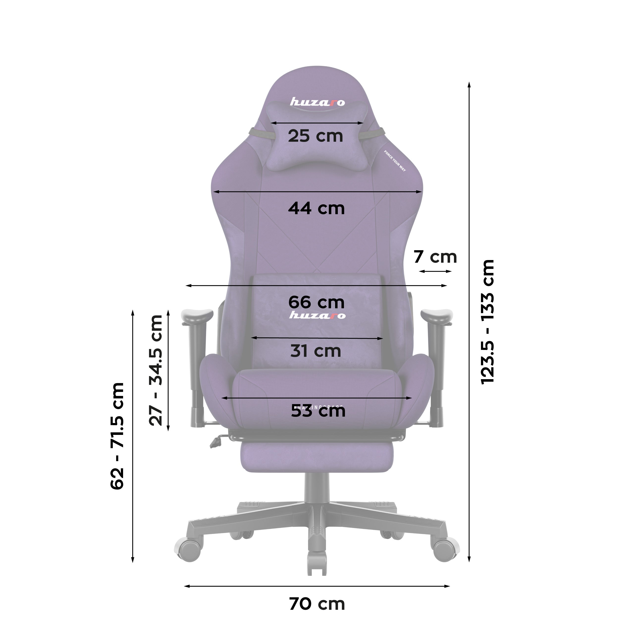 Huzaro Force 5.7 Purple gamingstoel