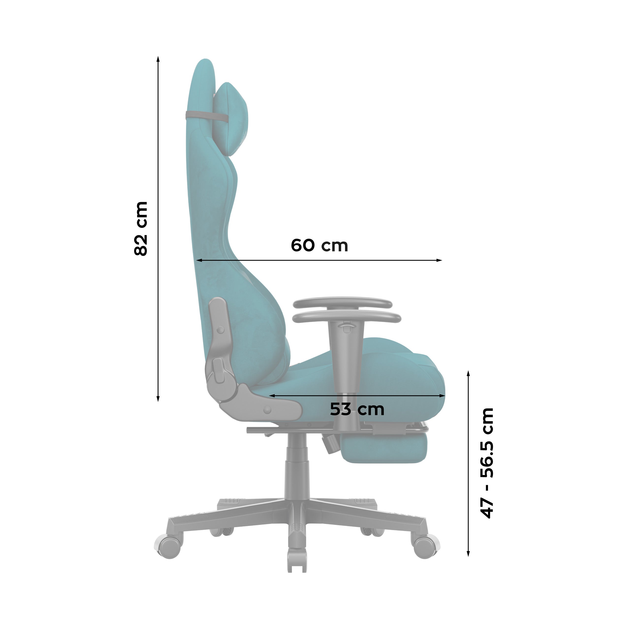Huzaro Force 5.7 Teal gamingstoel