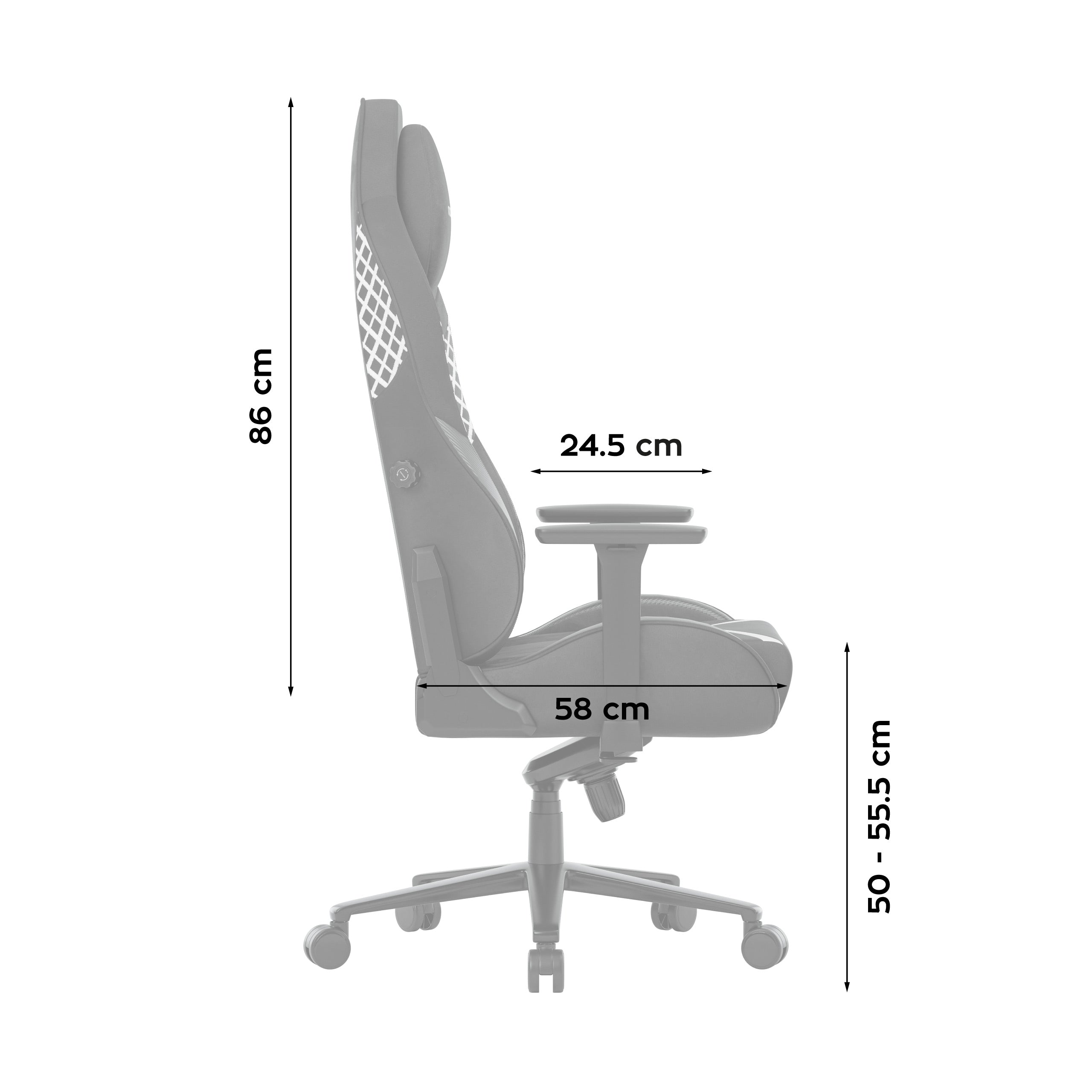 Huzaro Force 8.3 Carbon Black gamingstoel van suède