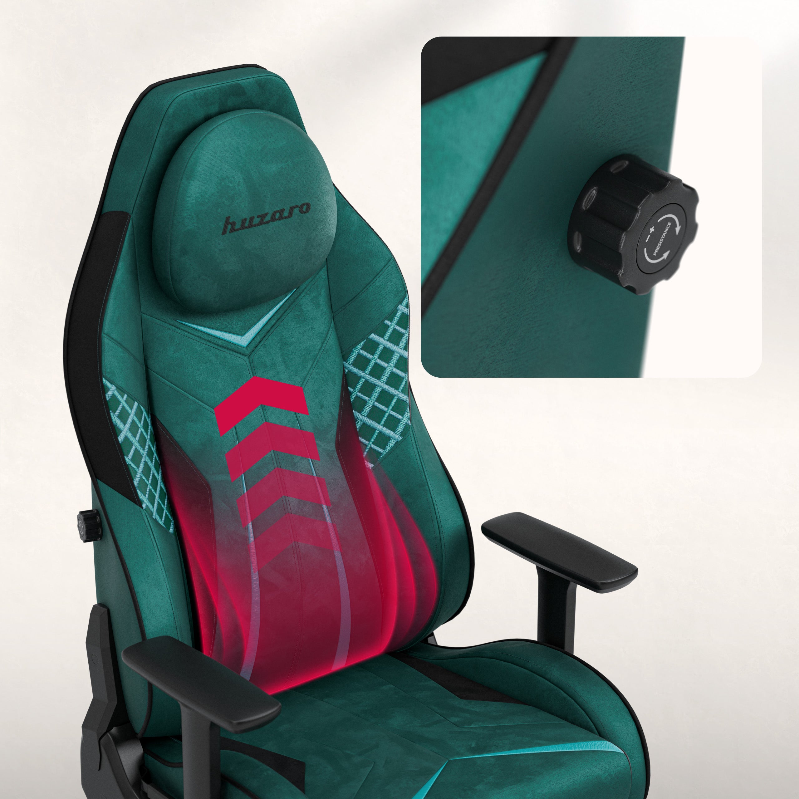 Huzaro Force 8.3 Green gamingstoel van suède