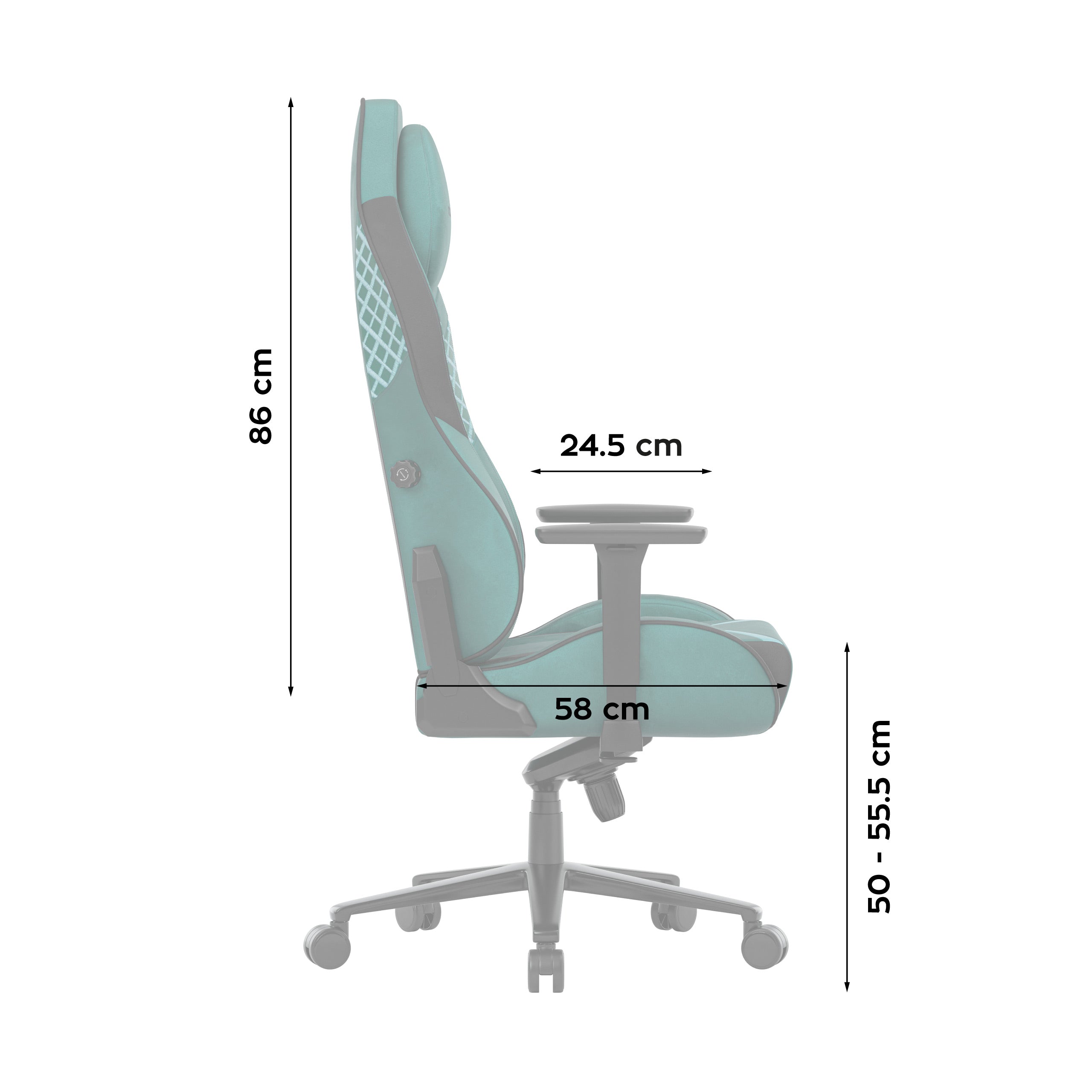 Huzaro Force 8.3 Green gamingstoel van suède