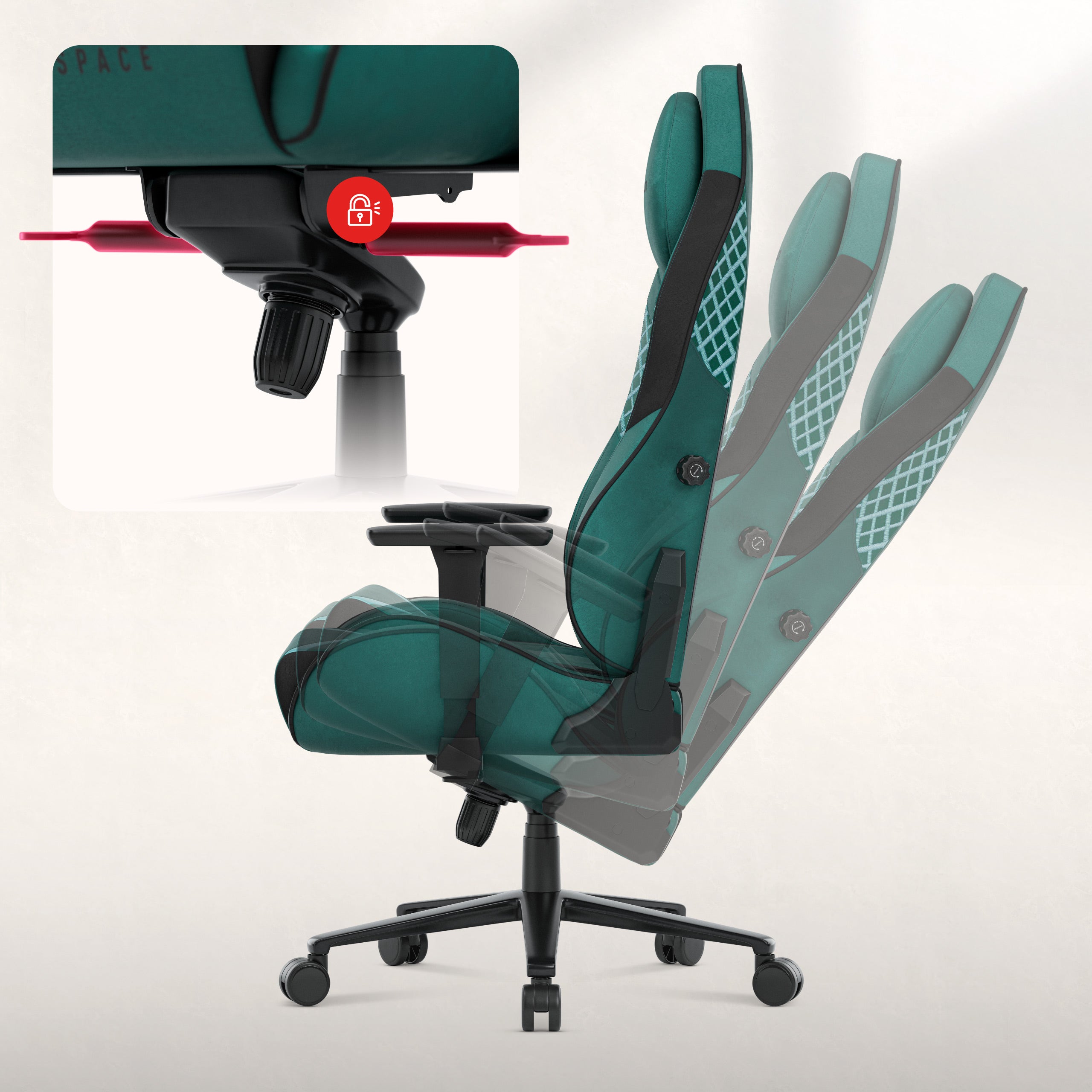Huzaro Force 8.3 Green gamingstoel van suède